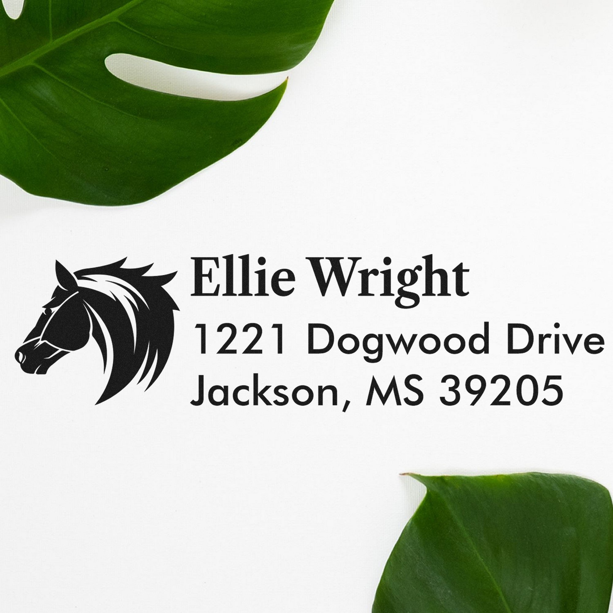 PSI Serene River Steed Personalized Home Address Pre-Inked Stamp