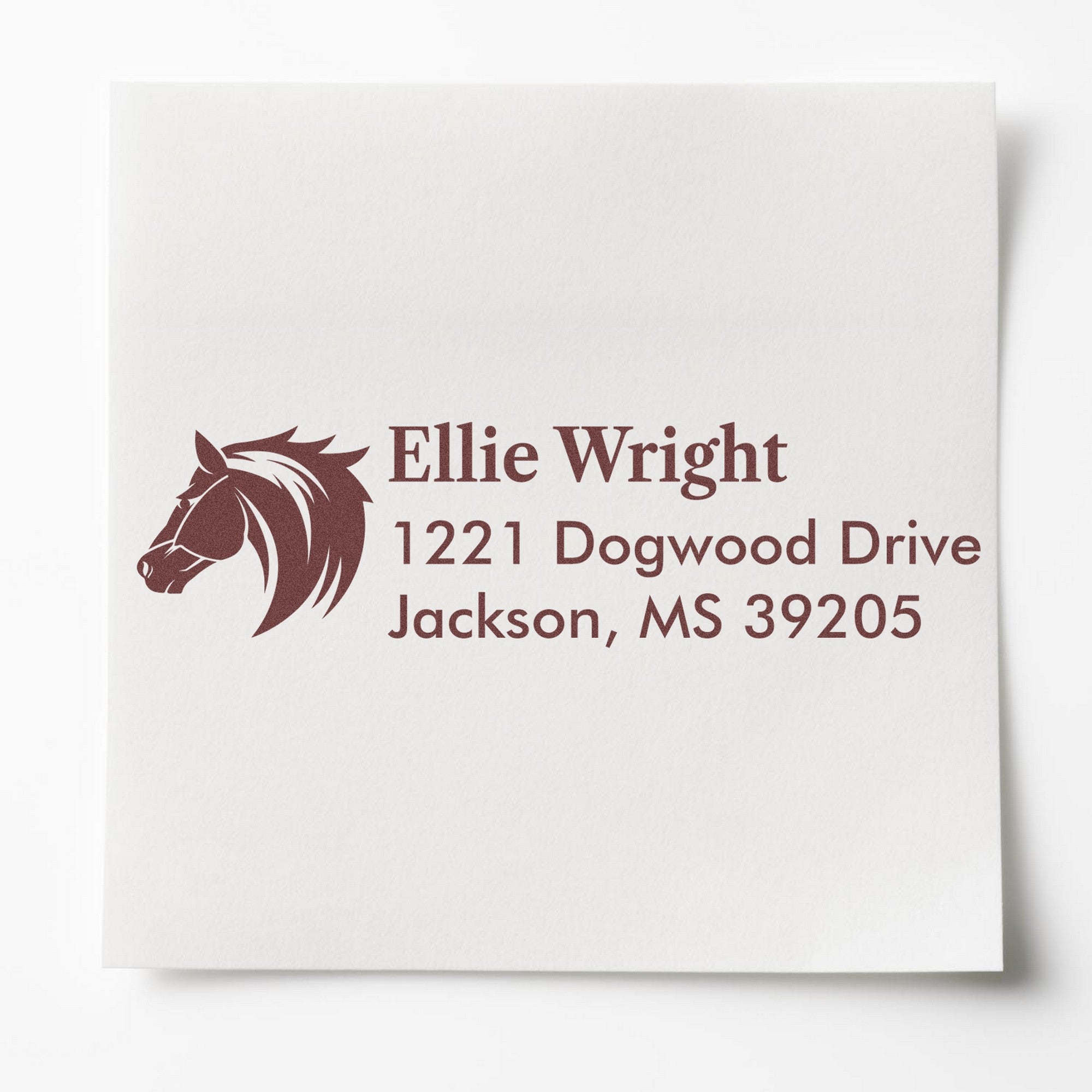 PSI Serene River Steed Personalized Home Address Pre-Inked Stamp