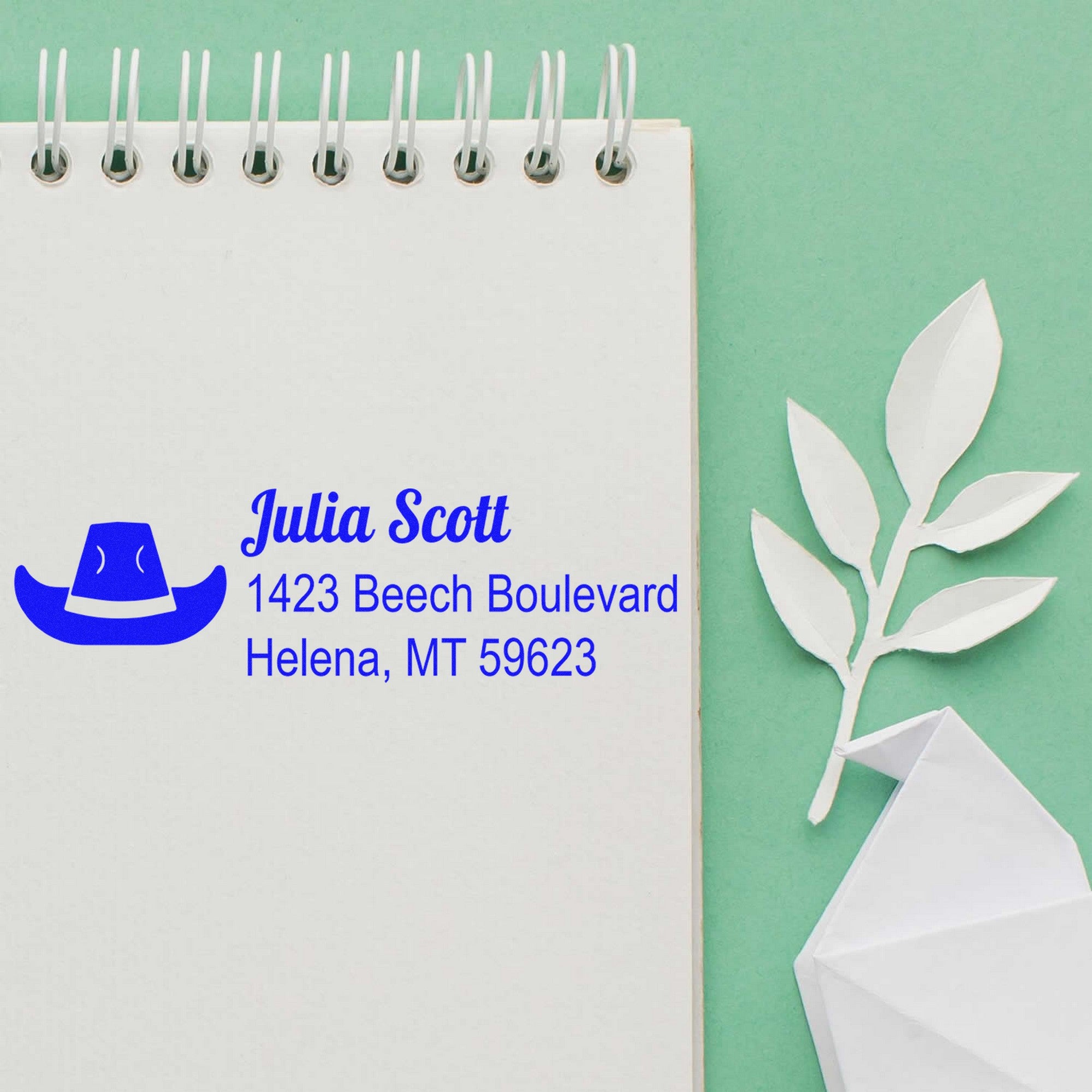 Hats Off To You Horse Customizable Return Address Rubber Stamp