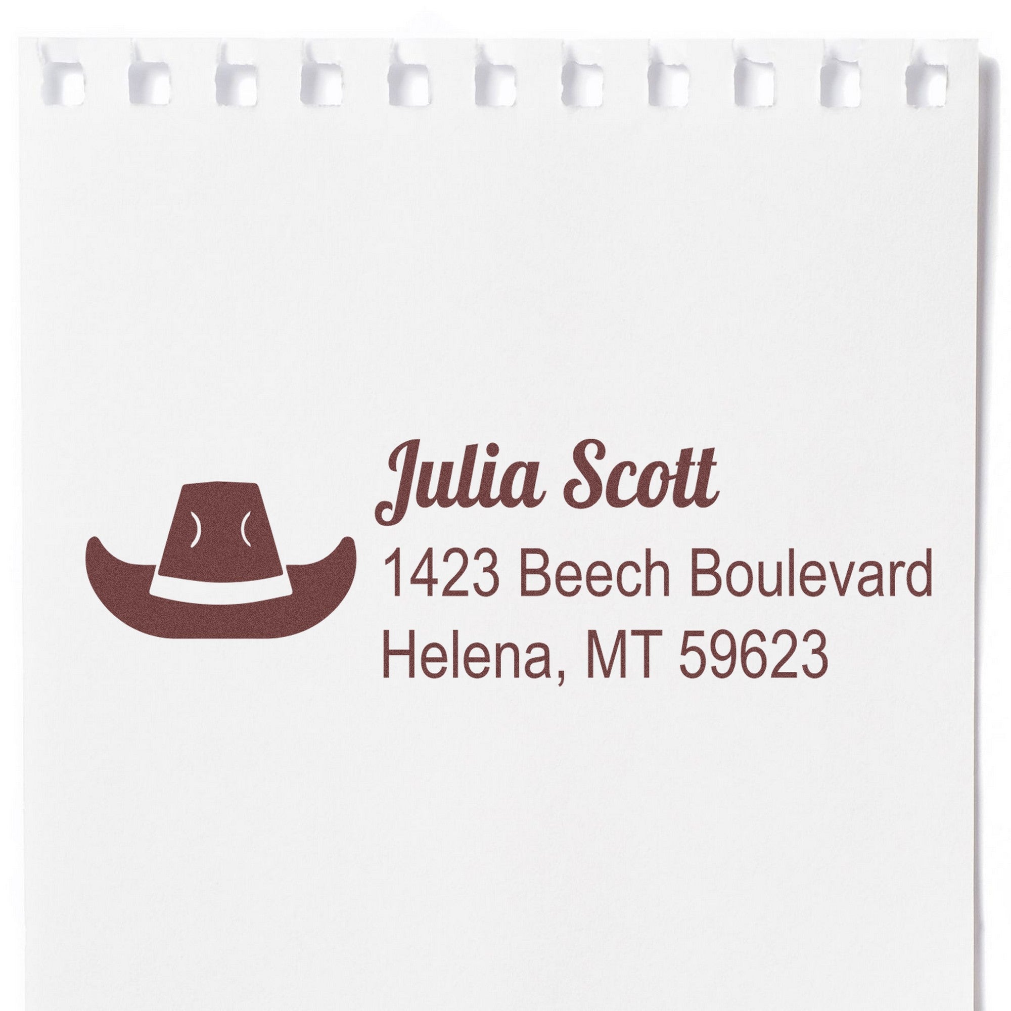 Hats Off To You Horse Customizable Return Address Rubber Stamp