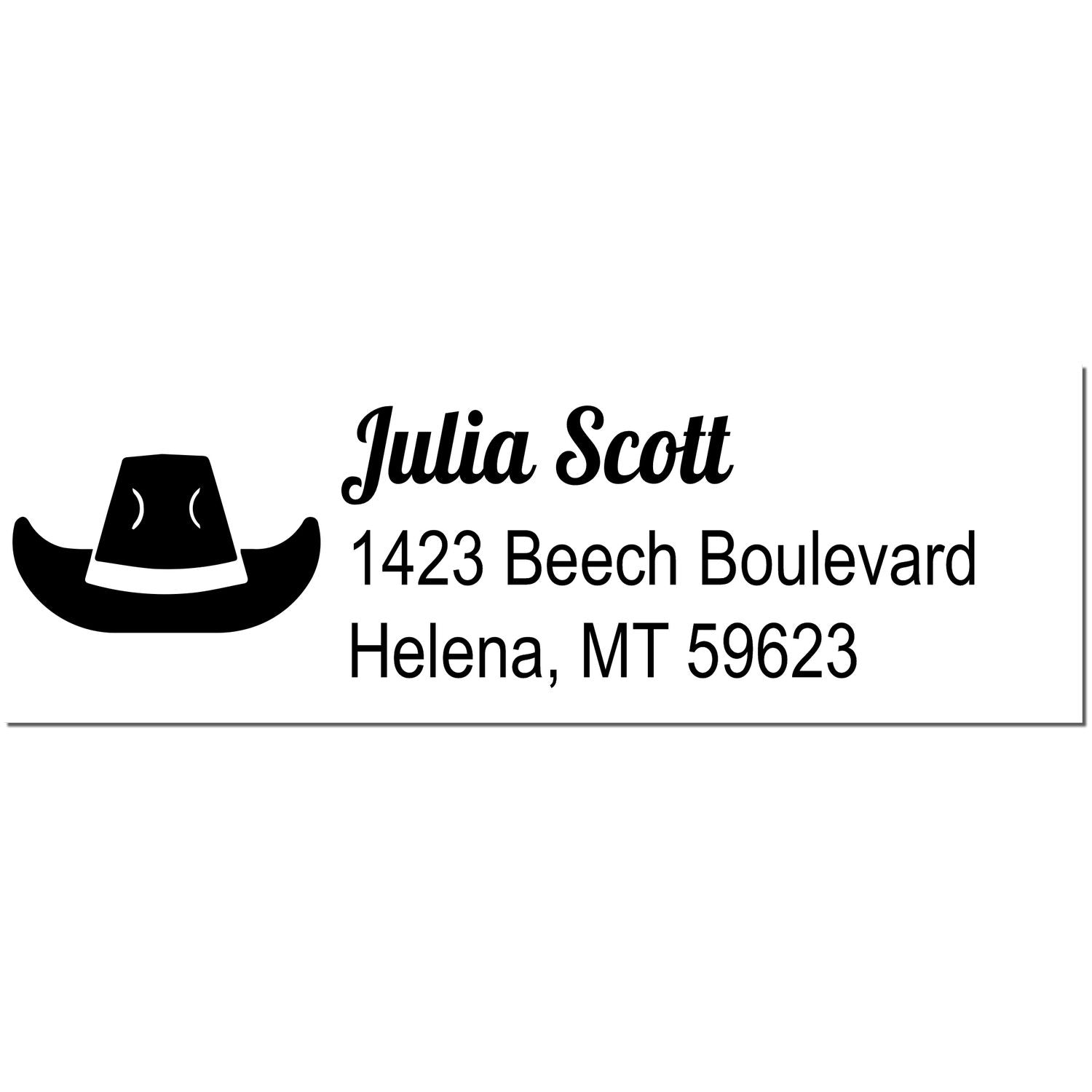 Hats Off To You Horse Customizable Return Address Rubber Stamp