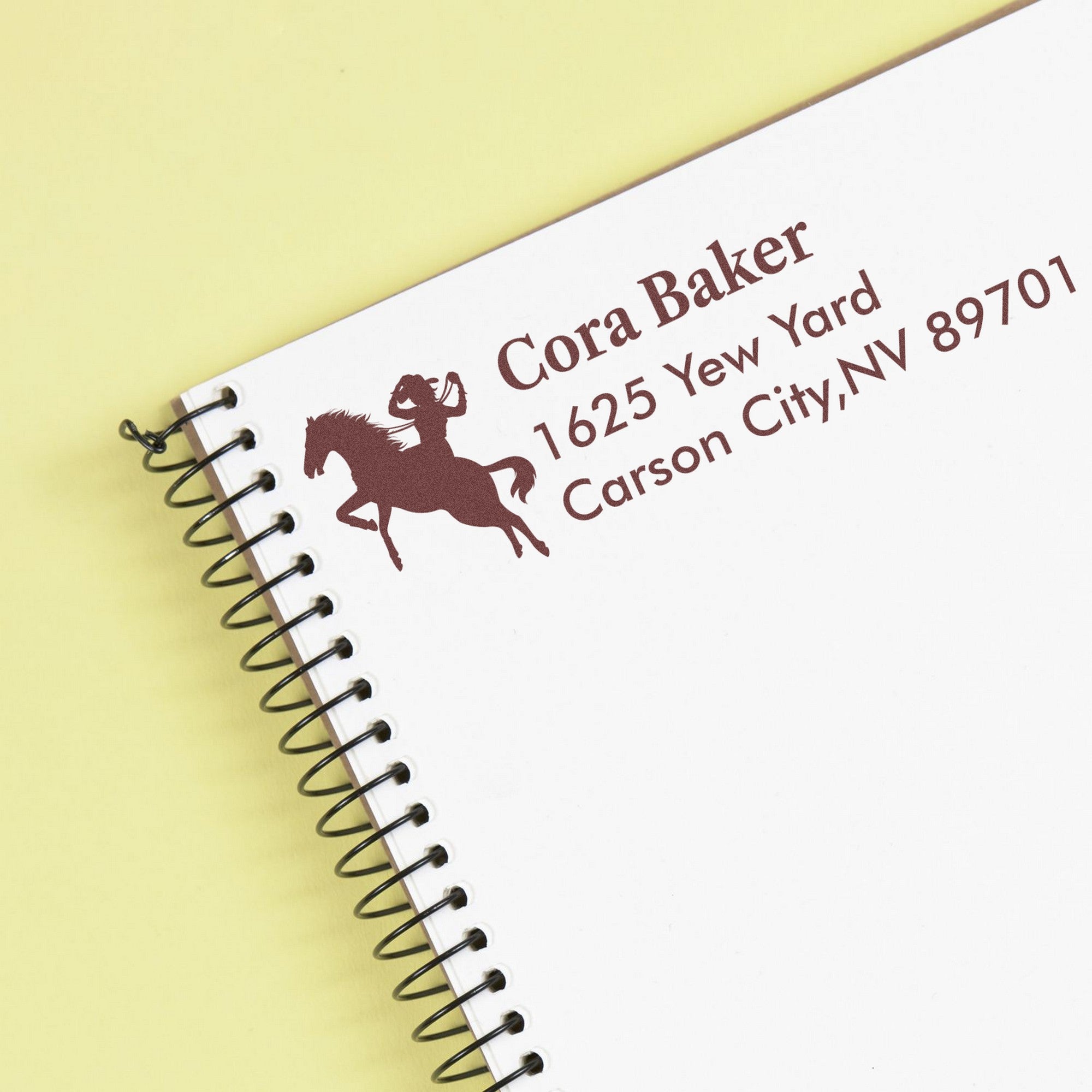 Self-Inking Roaming Ranger Equestrian Handmade Address Stamp