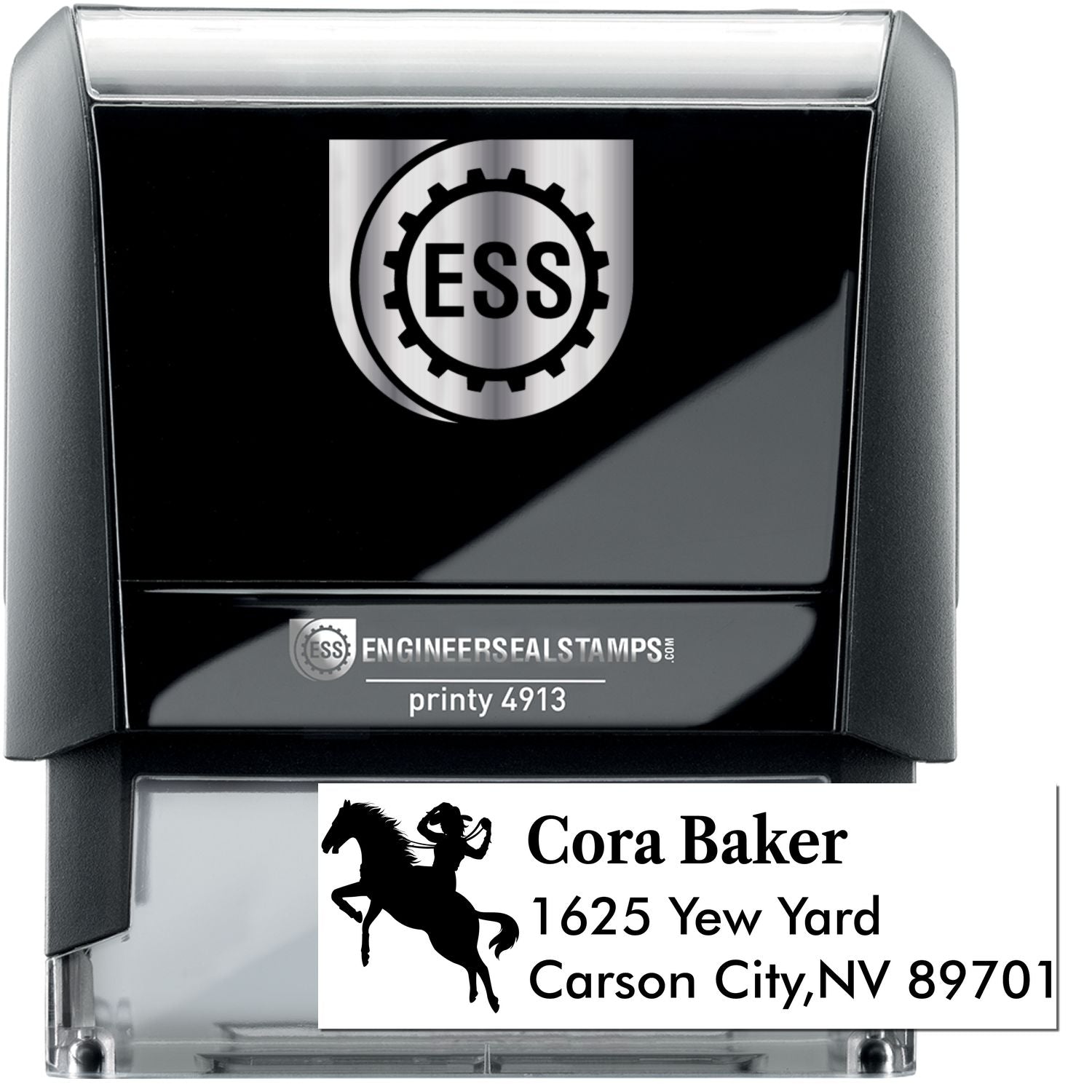 Self-Inking Roaming Ranger Equestrian Handmade Address Stamp