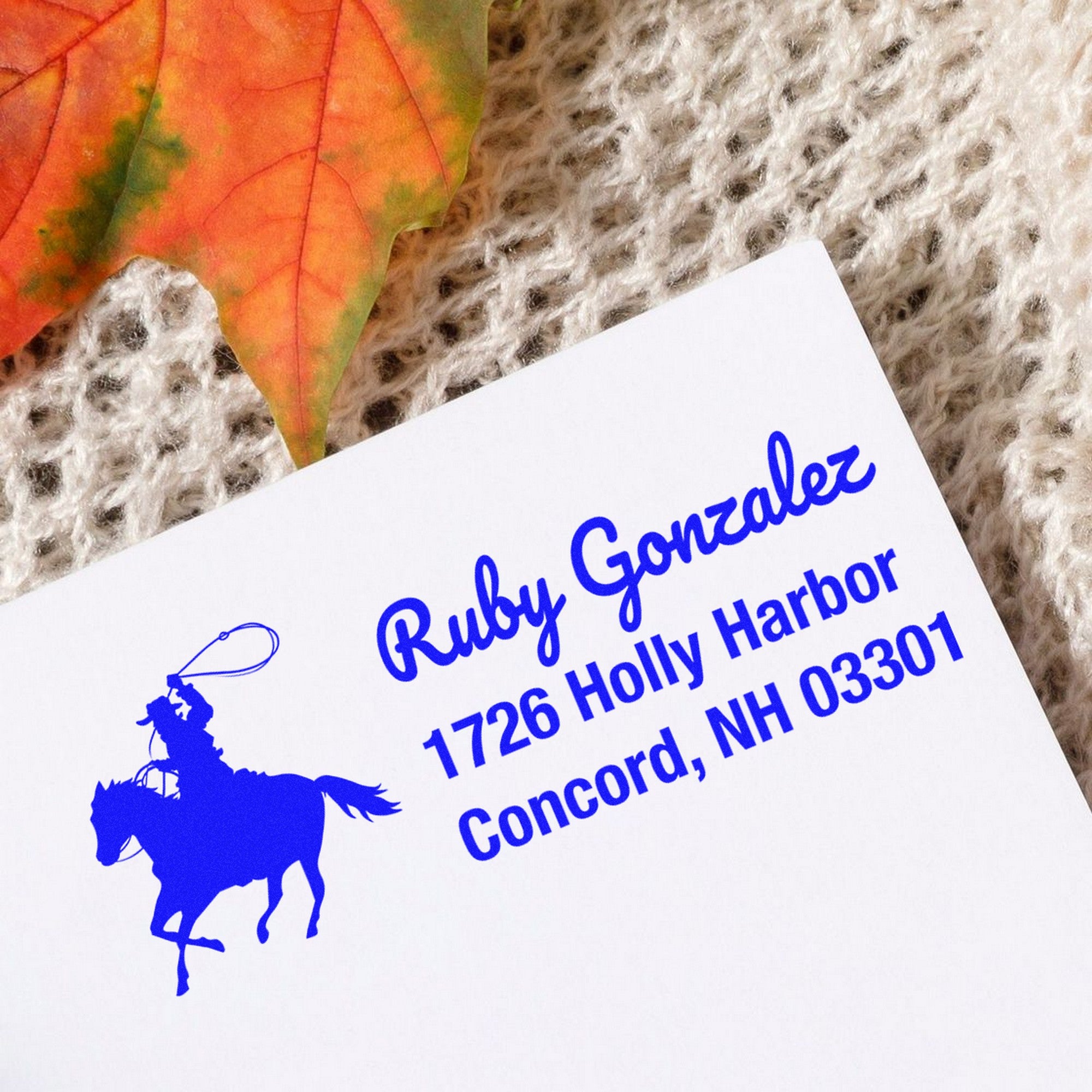 PSI Shining Pearl Steed Personalized Home Address For Envelopes Pre-Inked Stamp