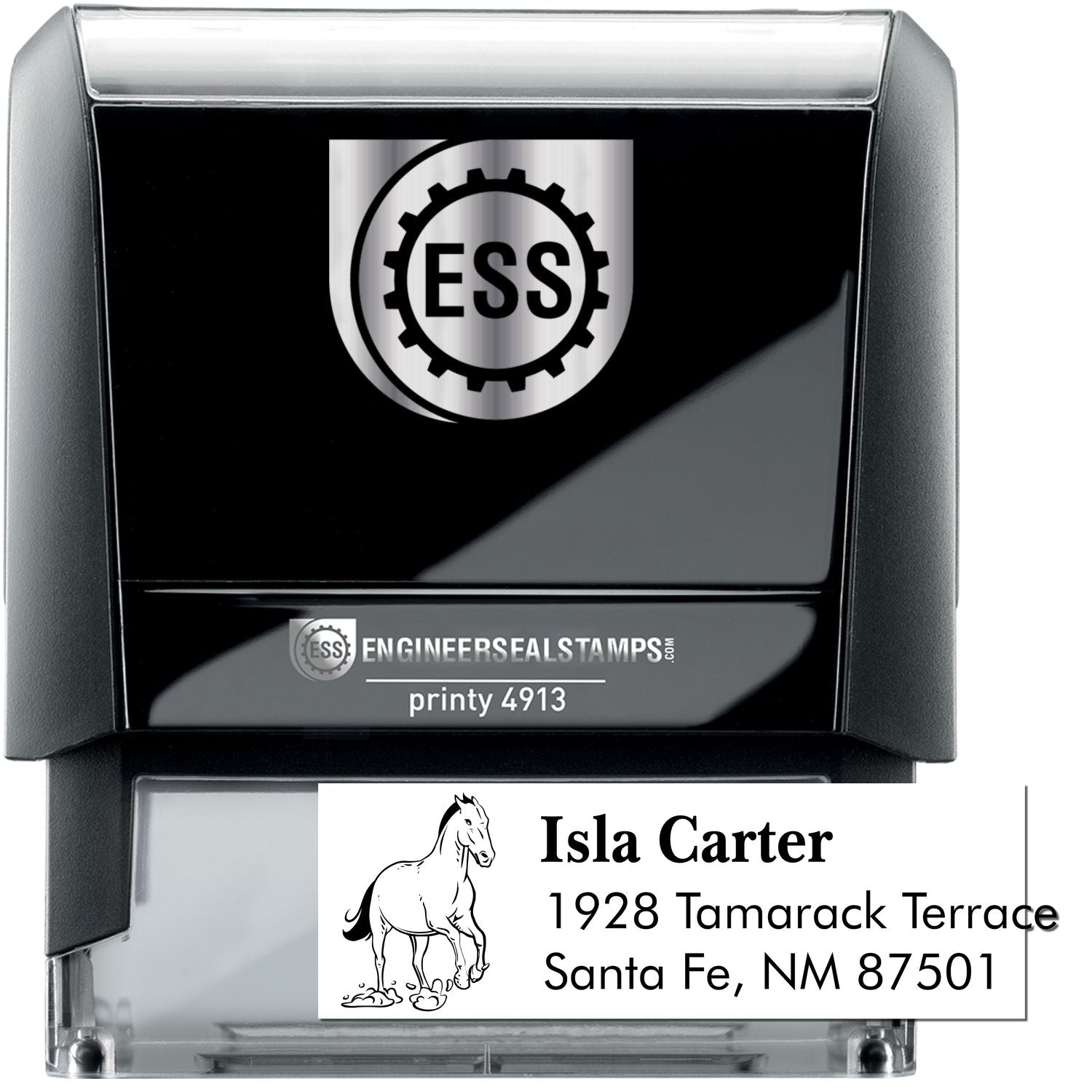 Self-Inking Powerful Titan Equestrian Handmade Mailing Stamp