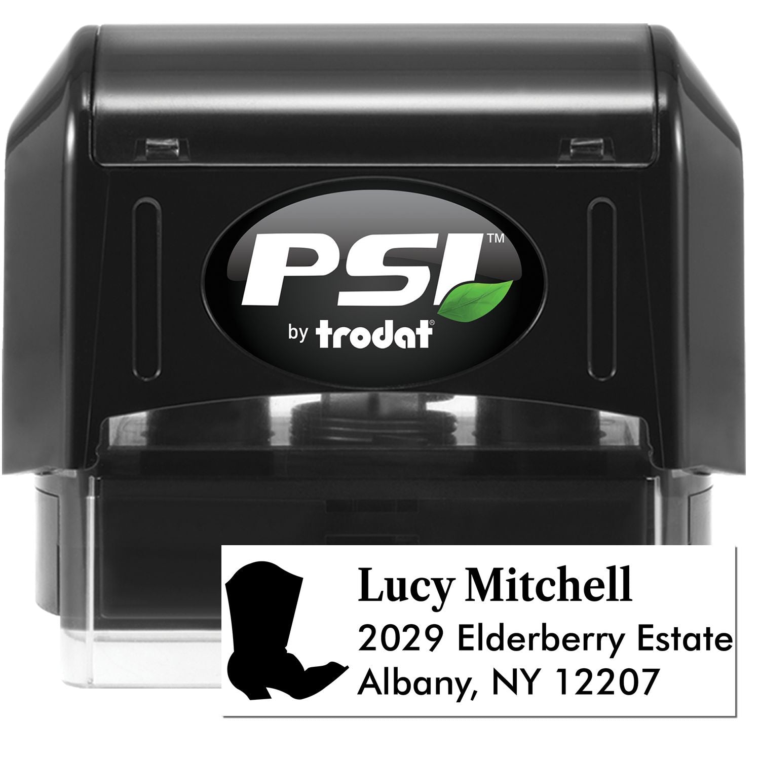 PSI Trusty Boots Steed Custom Return Address Pre-Inked Stamp