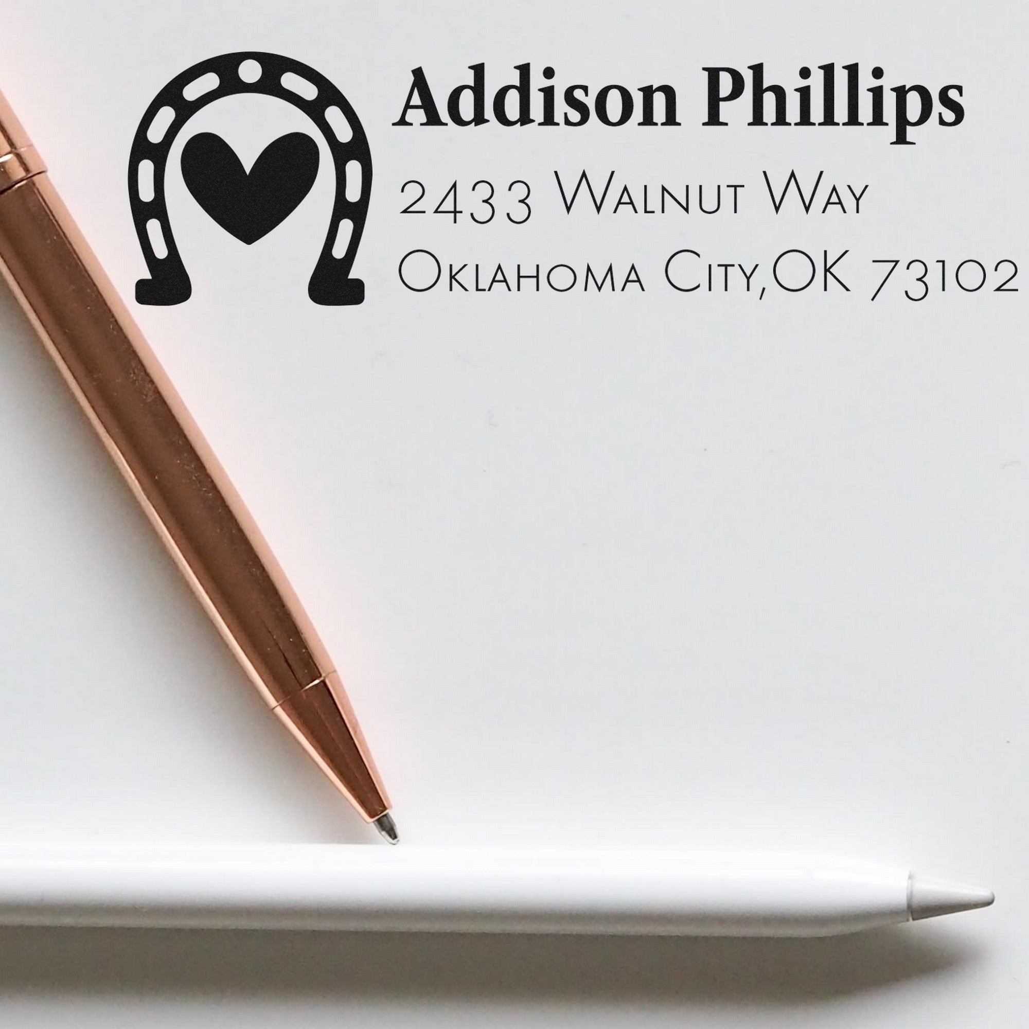 PSI Unlucky In Love Steed Custom Home Address Pre-Inked Stamp