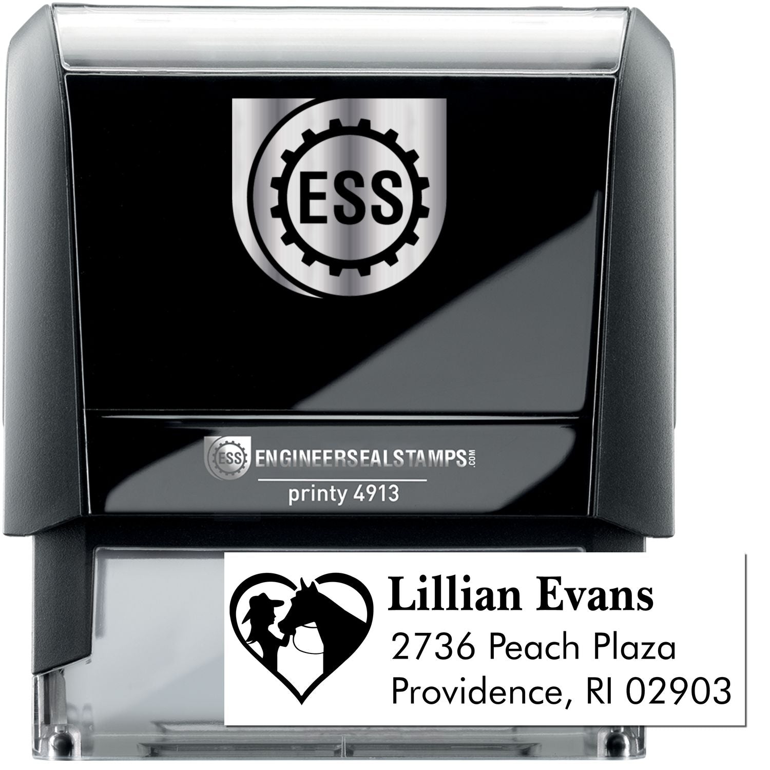 Self-Inking Equestrian Embrace Equestrian Handmade Address Label Stamp