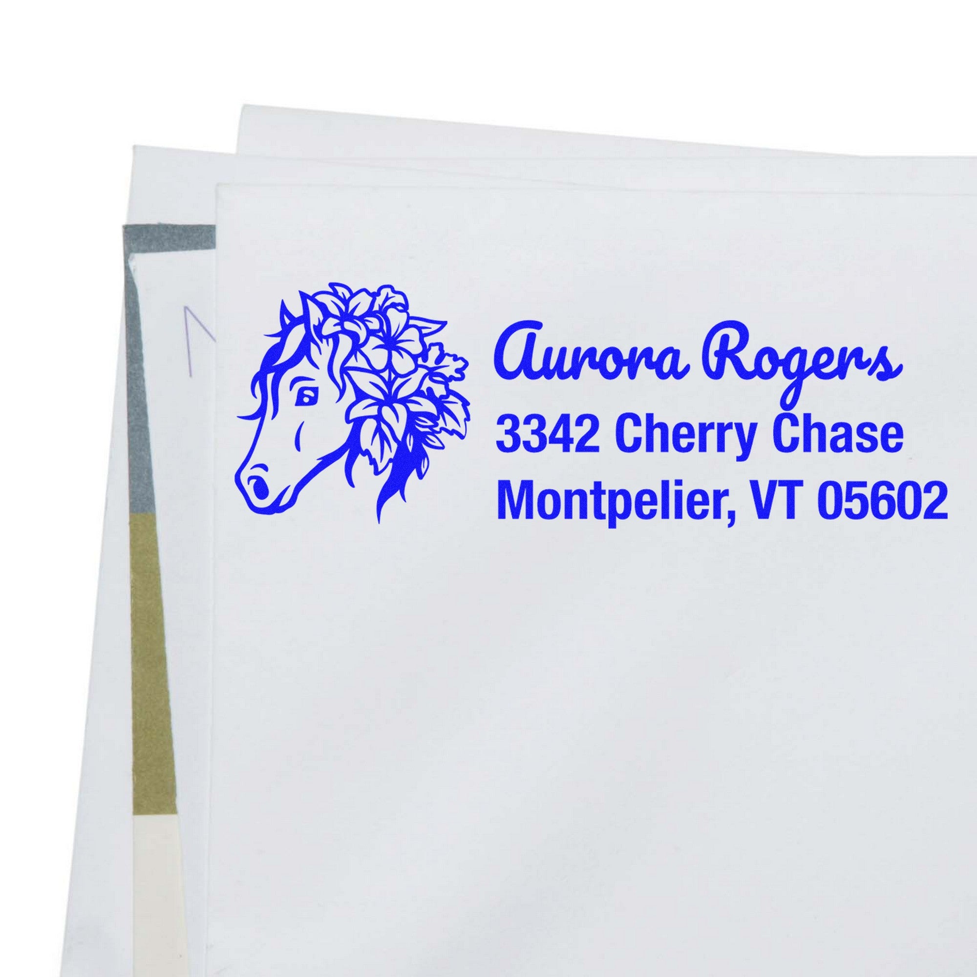 Self-Inking Proud Prince Equestrian Customize Home Address Stamp