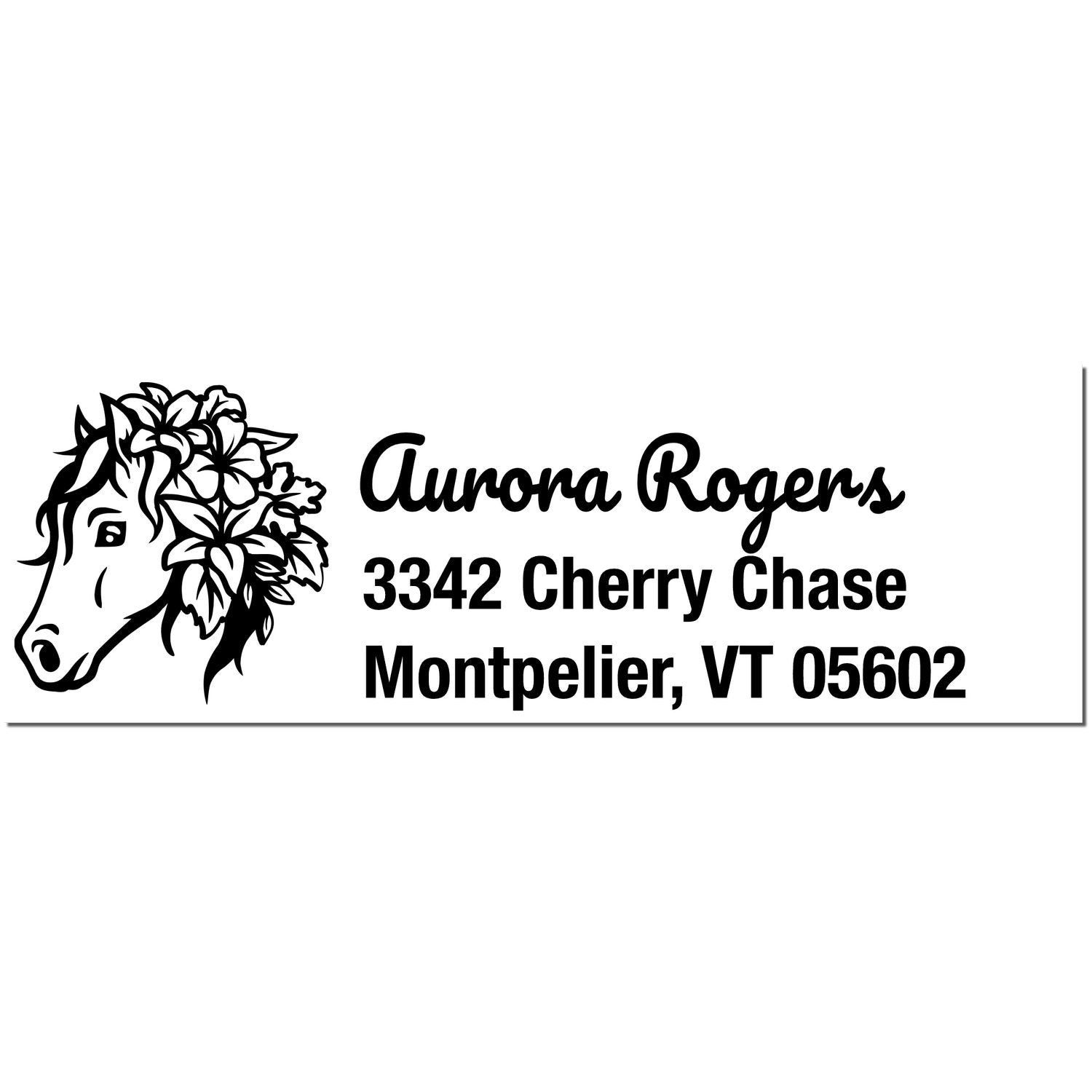 Proud Prince Horse Personalized Mail Address Rubber Stamp