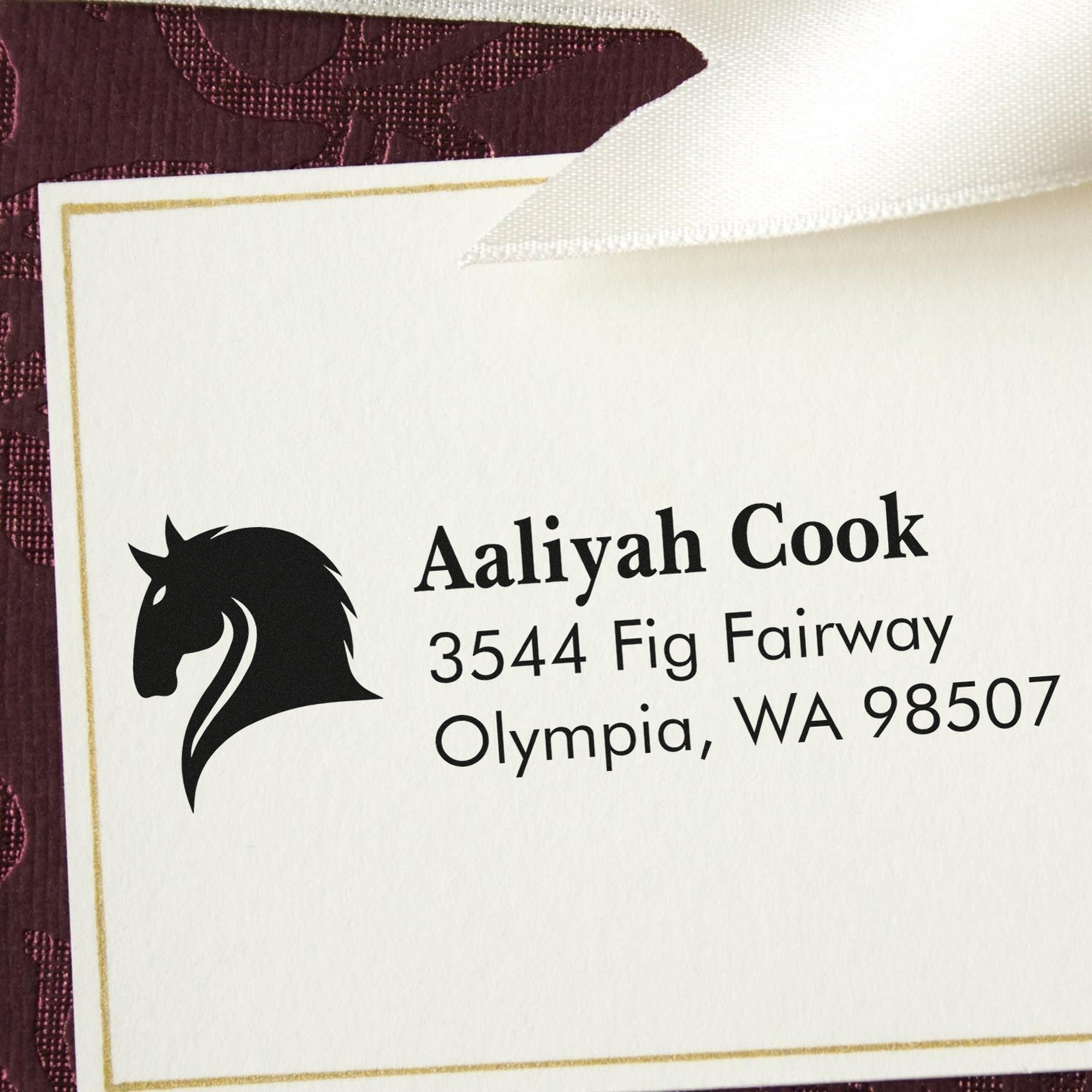 Velvet Duchess Horse Personalized Home Address For Envelopes Rubber Stamp