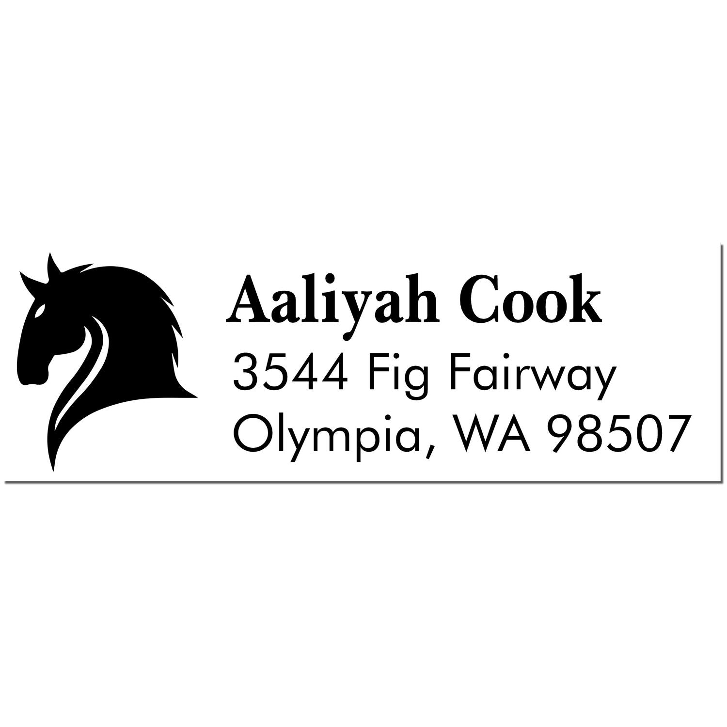 Velvet Duchess Horse Personalized Home Address For Envelopes Rubber Stamp