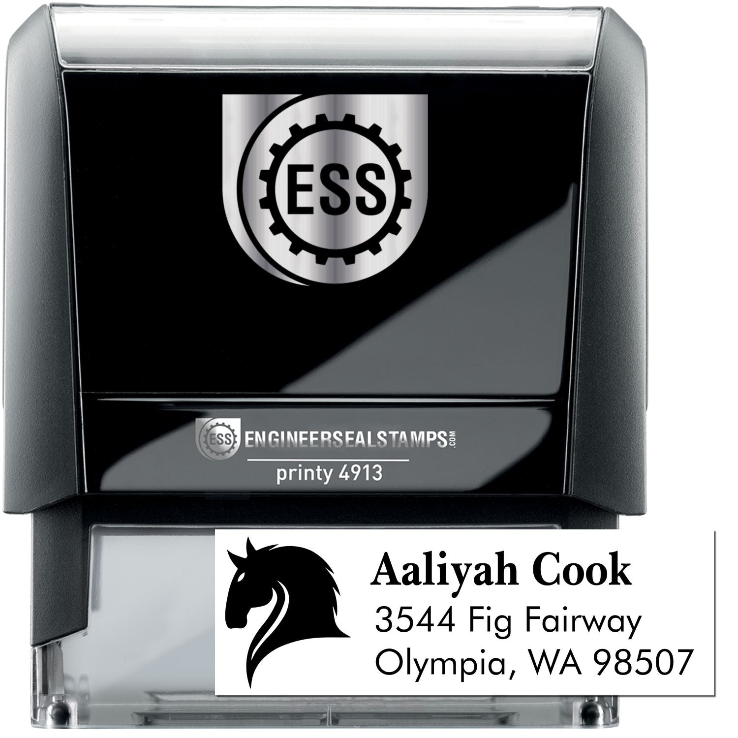 Self-Inking Velvet Duchess Equestrian Customize Mailing Address Stamp