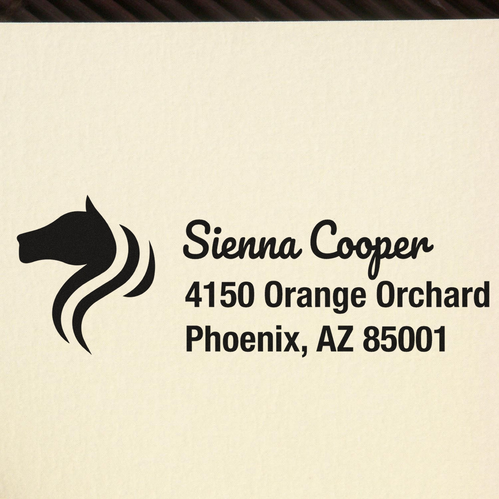 PSI Silver Mist Steed Customized Home Address For Envelopes Pre-Inked Stamp