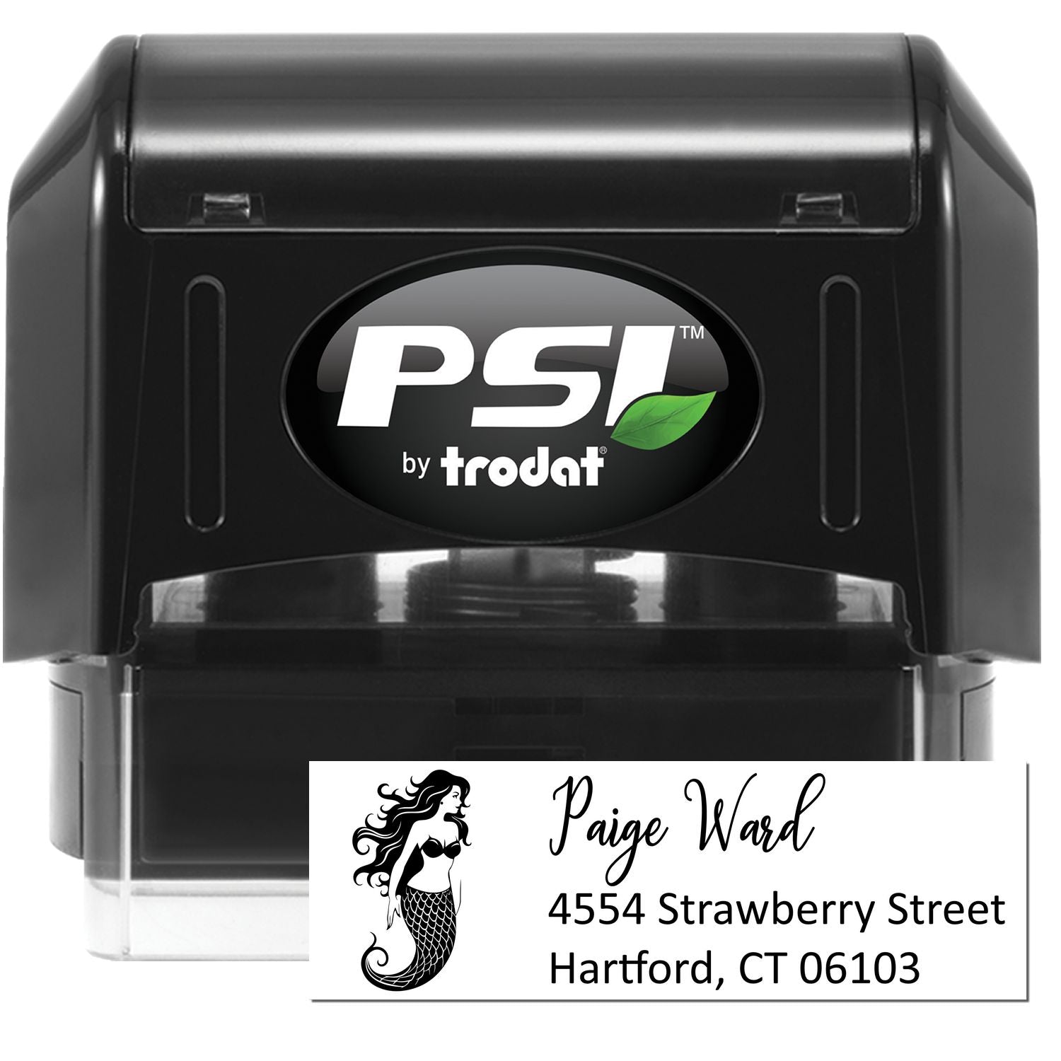 PSI Siren's Call Customized Name and Address Pre-Inked Stamp