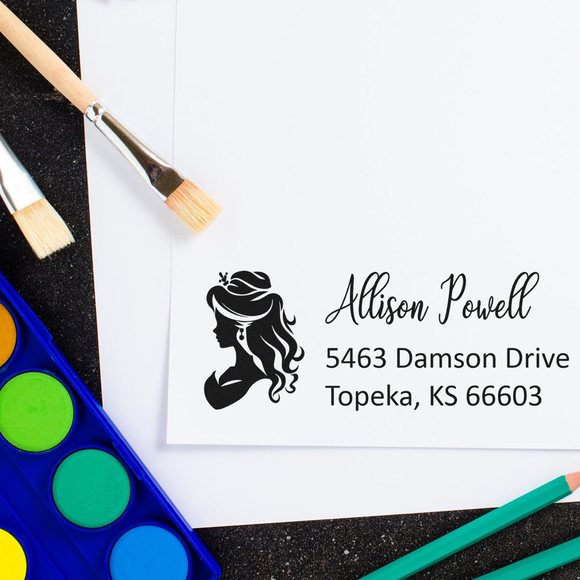 Slim Pre-Inked Mystical Ariadne Princess Customized Mailing Address Stamp