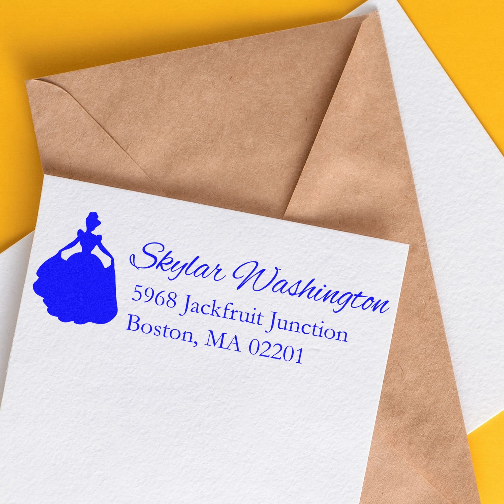 Self-Inking Timeless Anastasia Princess Customizable Mail Address Stamp