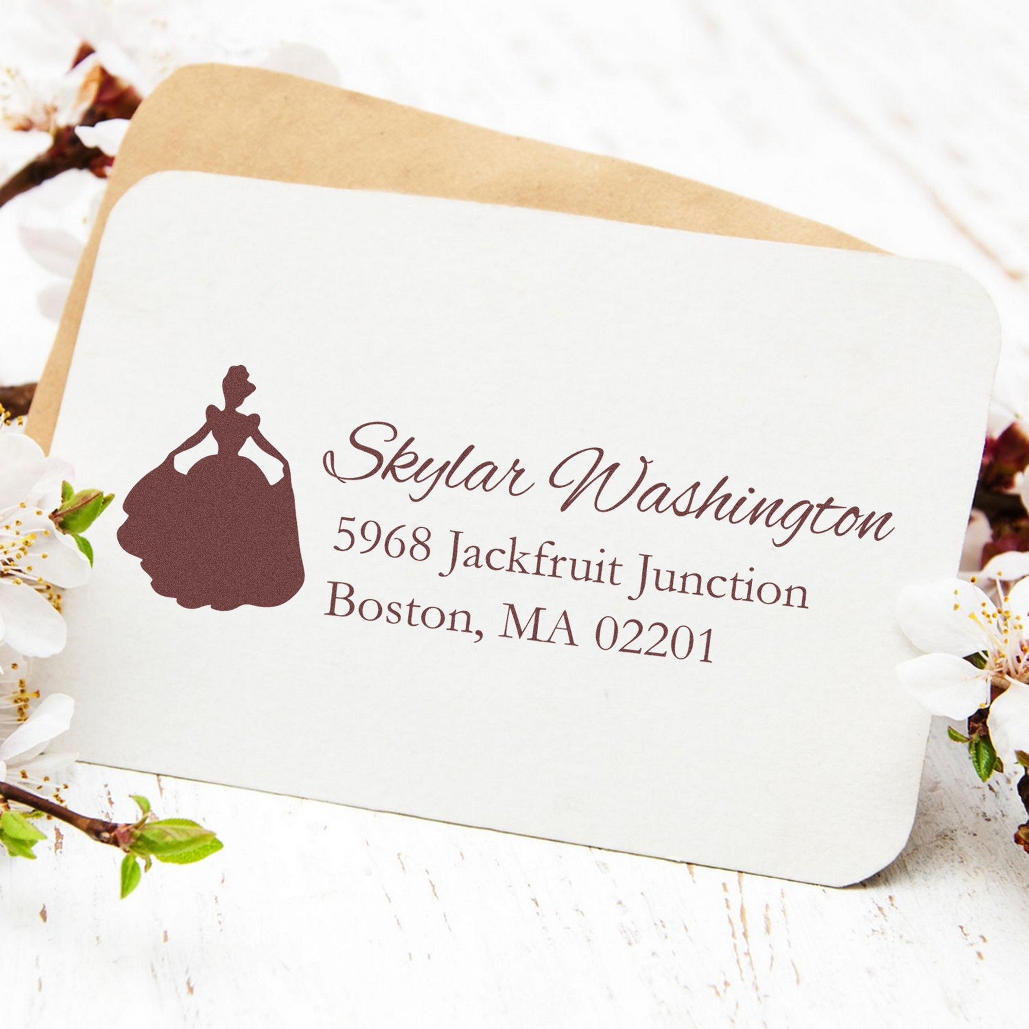 Timeless Anastasia Princess Customize Address Rubber Stamp