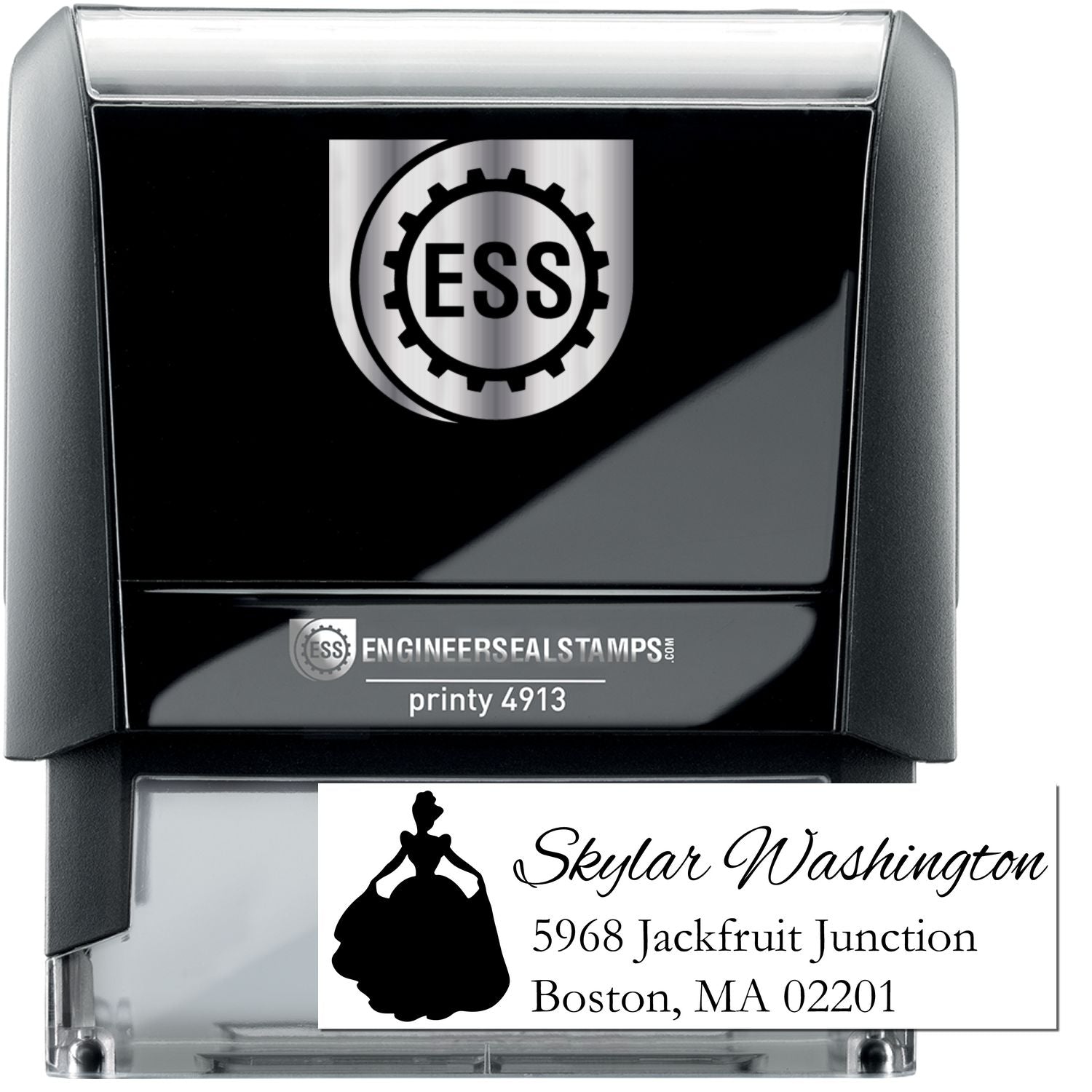 Self-Inking Timeless Anastasia Princess Customizable Mail Address Stamp