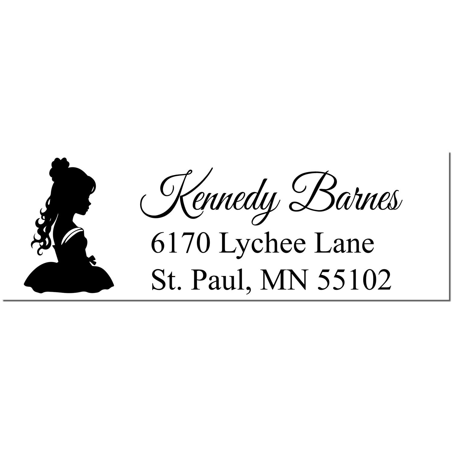 Self-Inking Ethereal Lysandra Princess Customizable Home Address For Envelopes Stamp