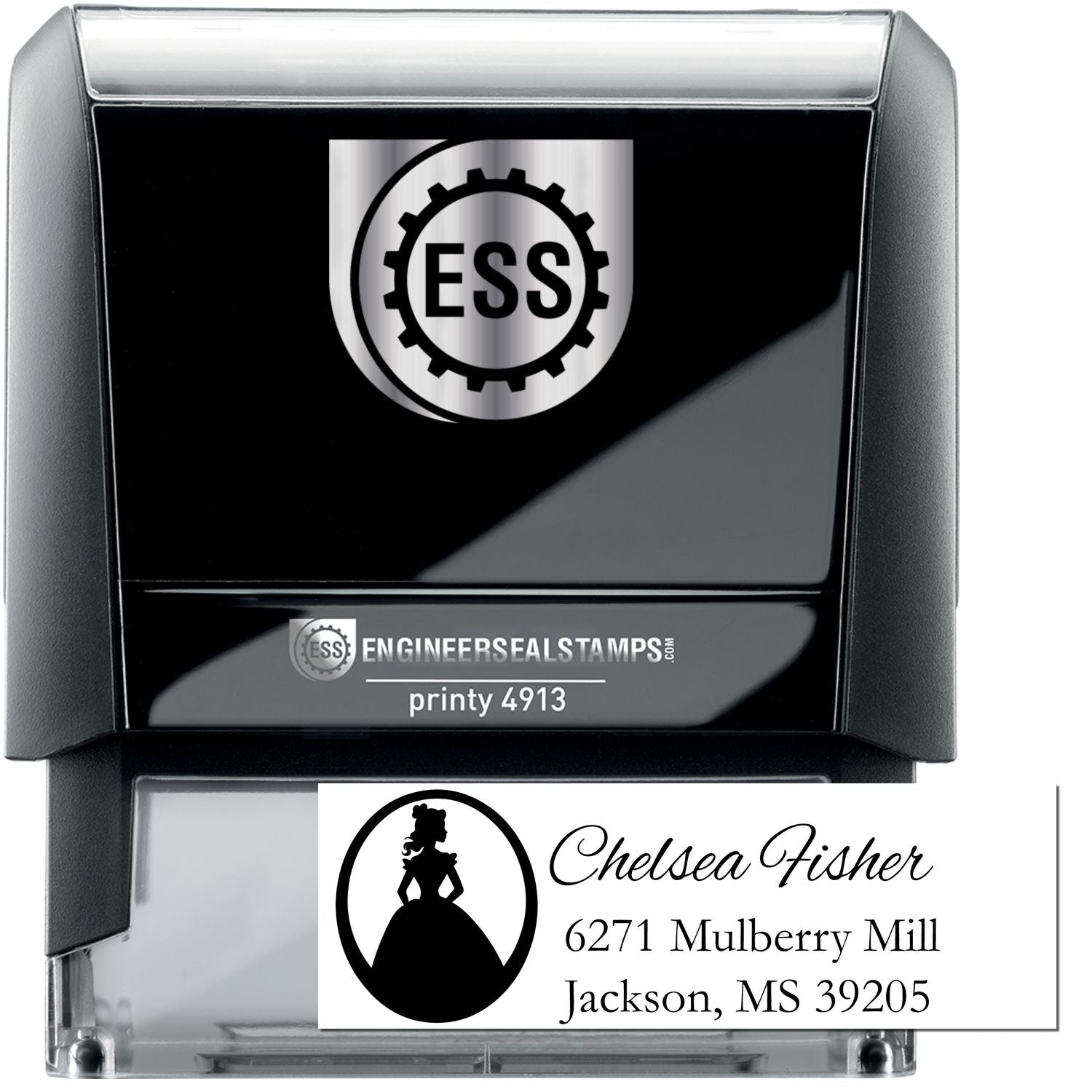 Self-Inking Regal Victoria Princess Customizable Address Label Stamp