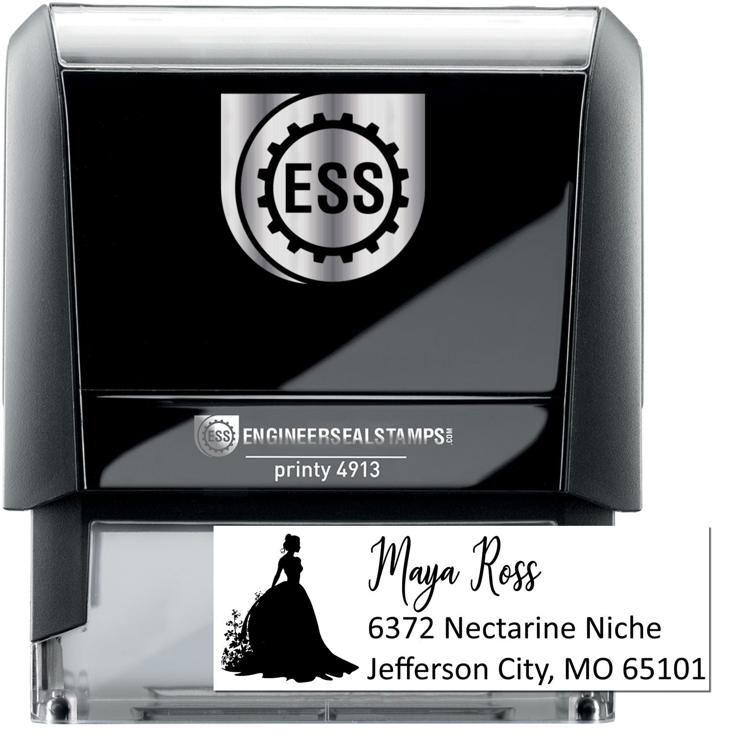 Self-Inking Delicate Amara Princess Personalized Address Stamp