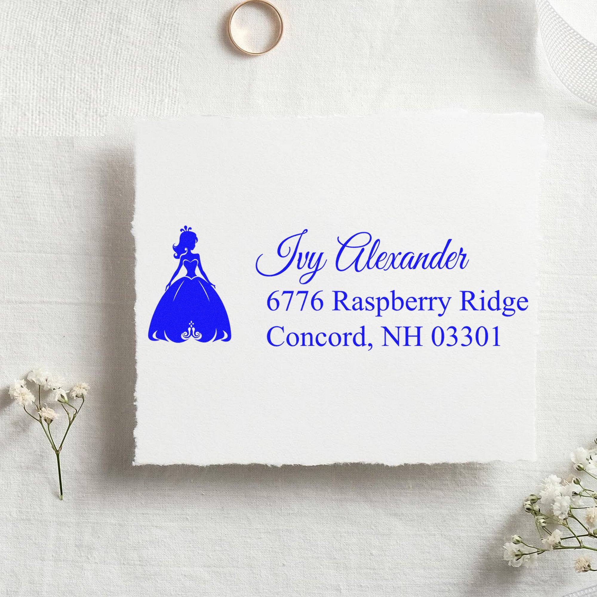 Dreamy Arabella Princess Customize Mail Address Rubber Stamp