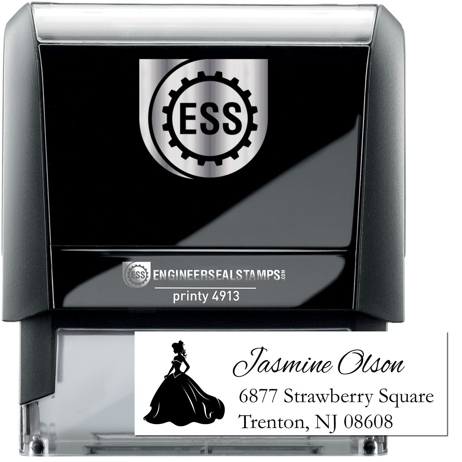 Self-Inking Fierce Rowena Princess Personalized Home Address Stamp