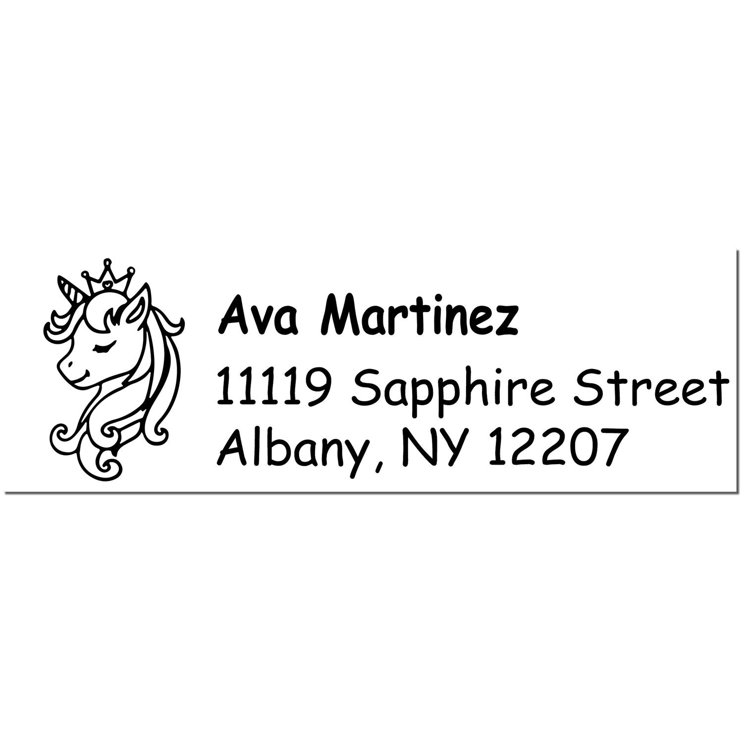 Sapphire Sapphireglow Unicorn Customize Address Rubber Stamp