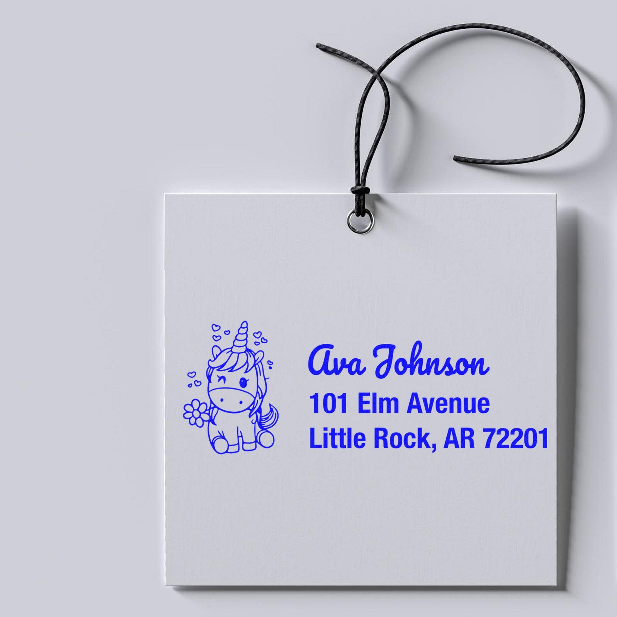 Majestic Mysticwind Unicorn Customize Address Return Rubber Stamp