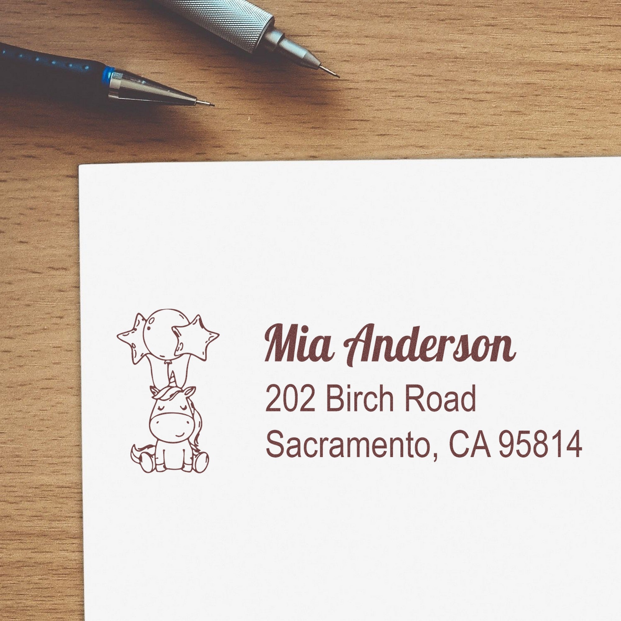 Ethereal Rainbowsky Unicorn Custom Home Address For Envelopes