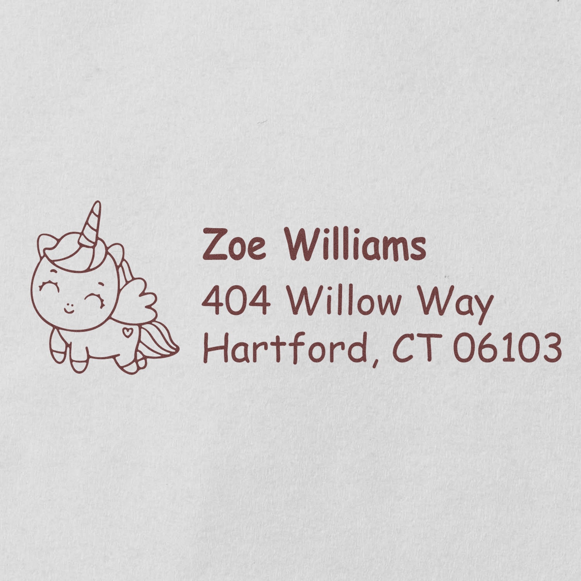 Self-Inking Gleaming Sparklemane Magical Unicorn Custom Home Address For Envelopes Stamp