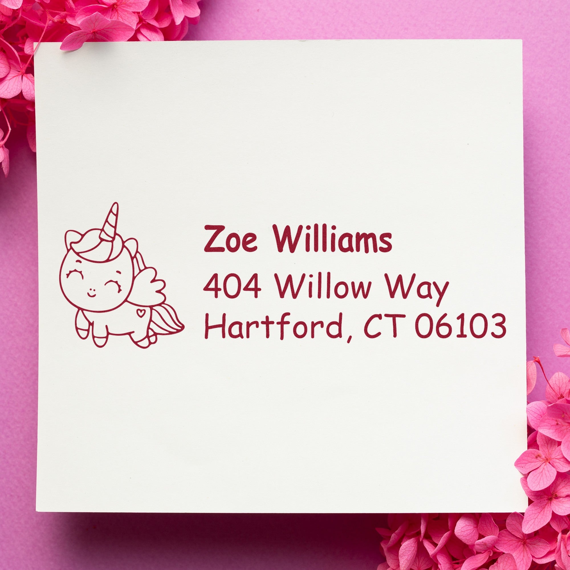 Gleaming Sparklemane Unicorn Customized Address