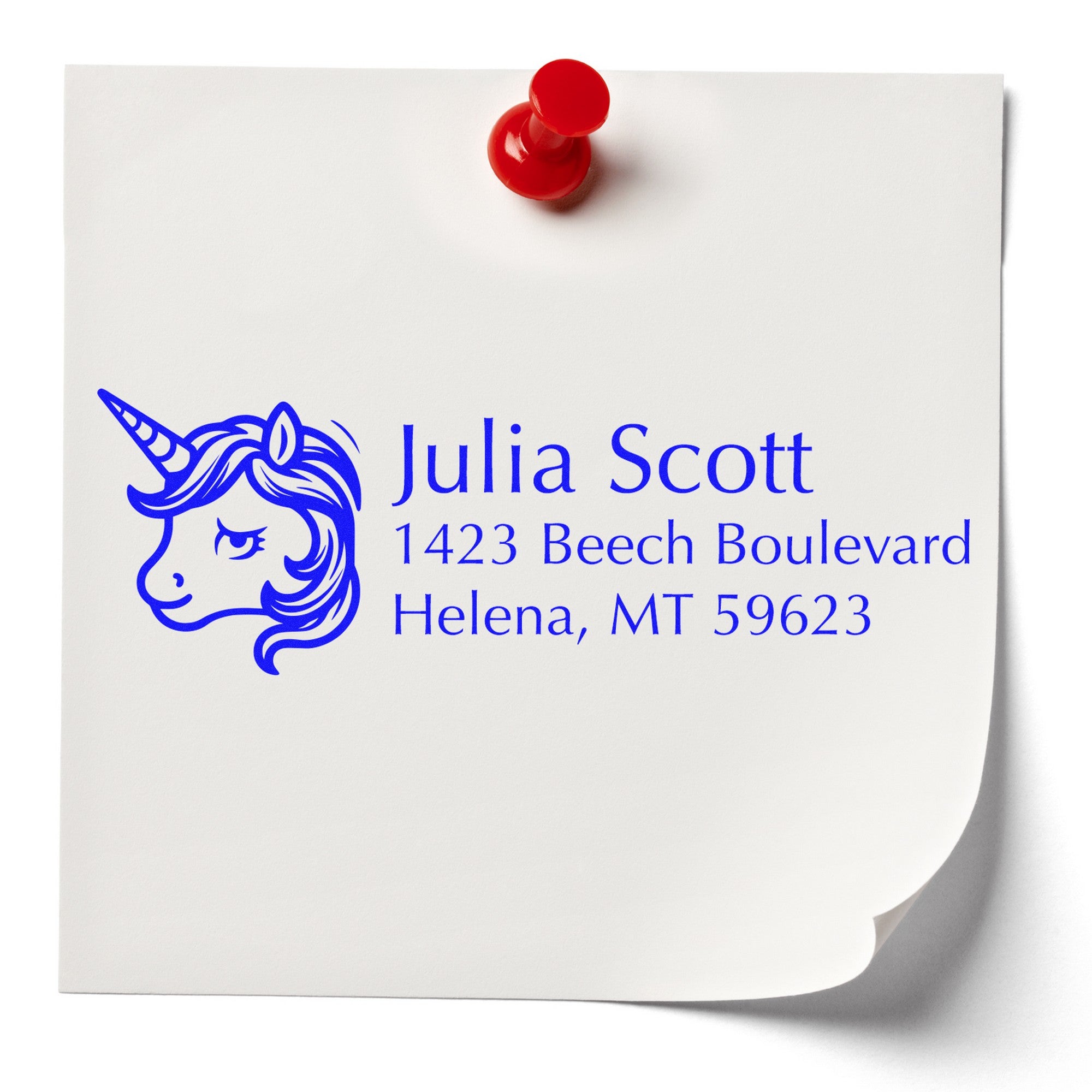 Roseate Roselush Mythical Unicorn Personalized Address Return