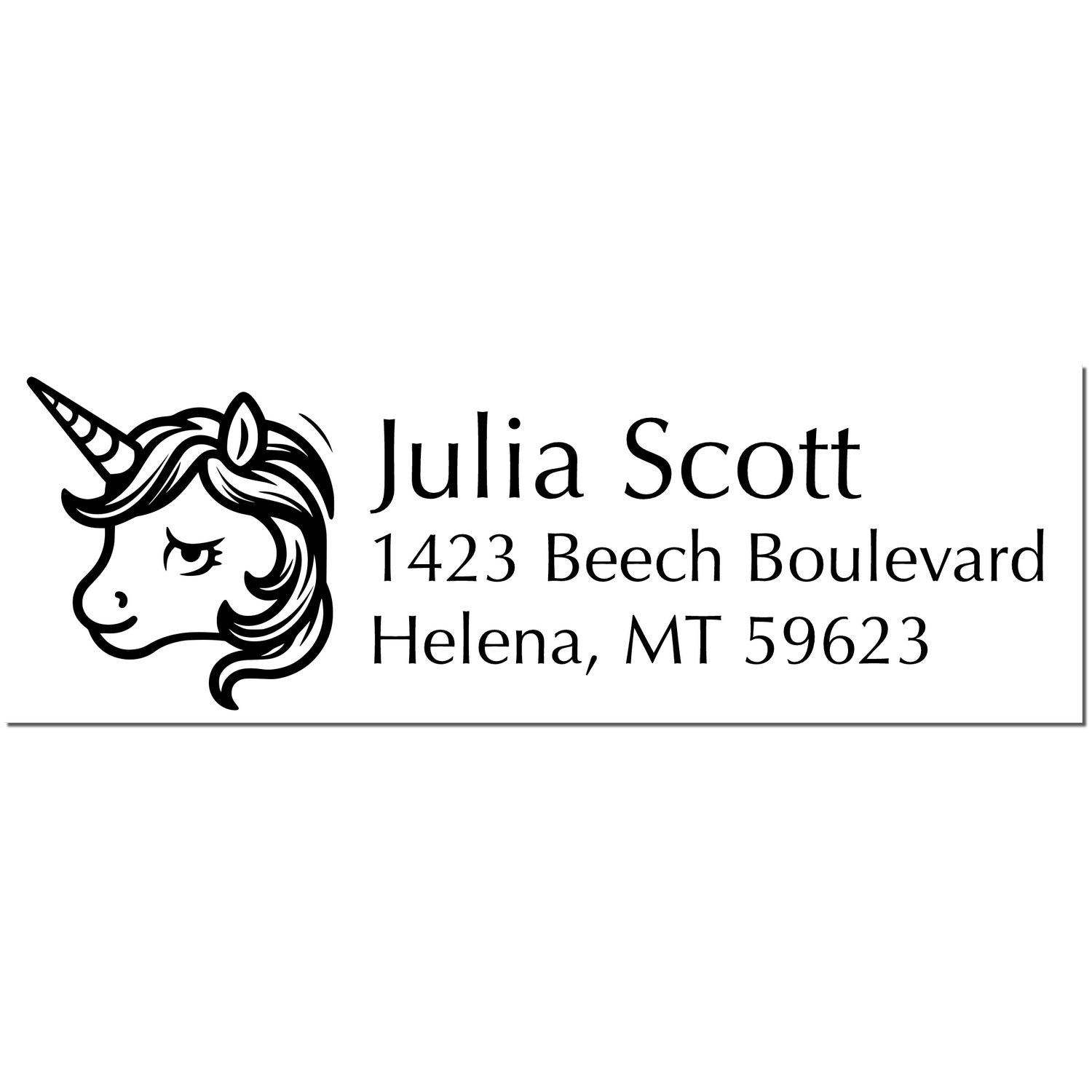 Roseate Roselush Mythical Unicorn Personalized Address Return