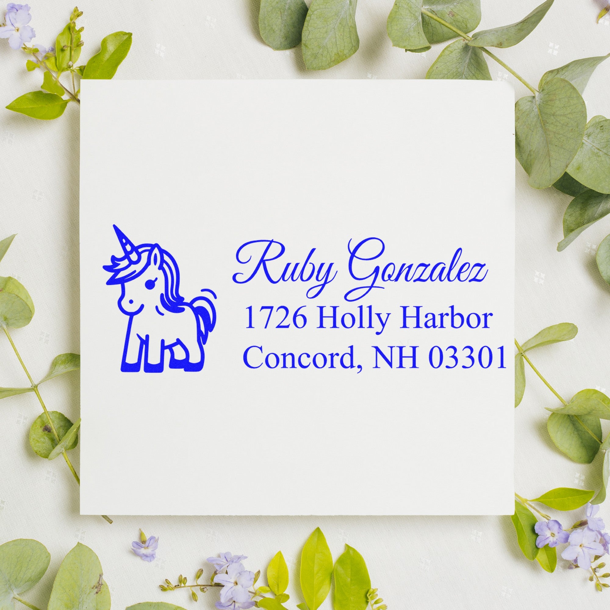 Frosty Frostmane Mythical Unicorn Personalized New Address