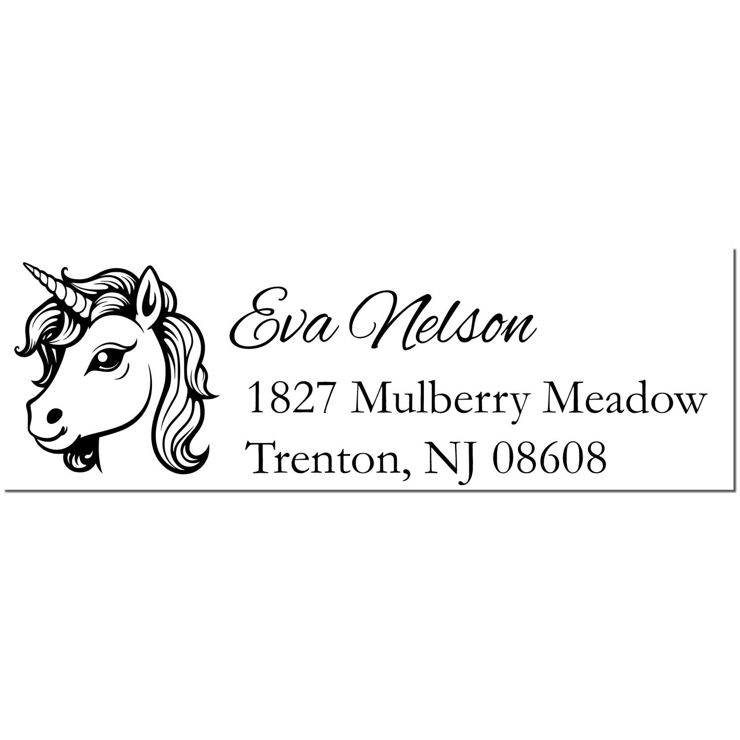 Rainbow Rainbowgleam Unicorn Handmade Address Label