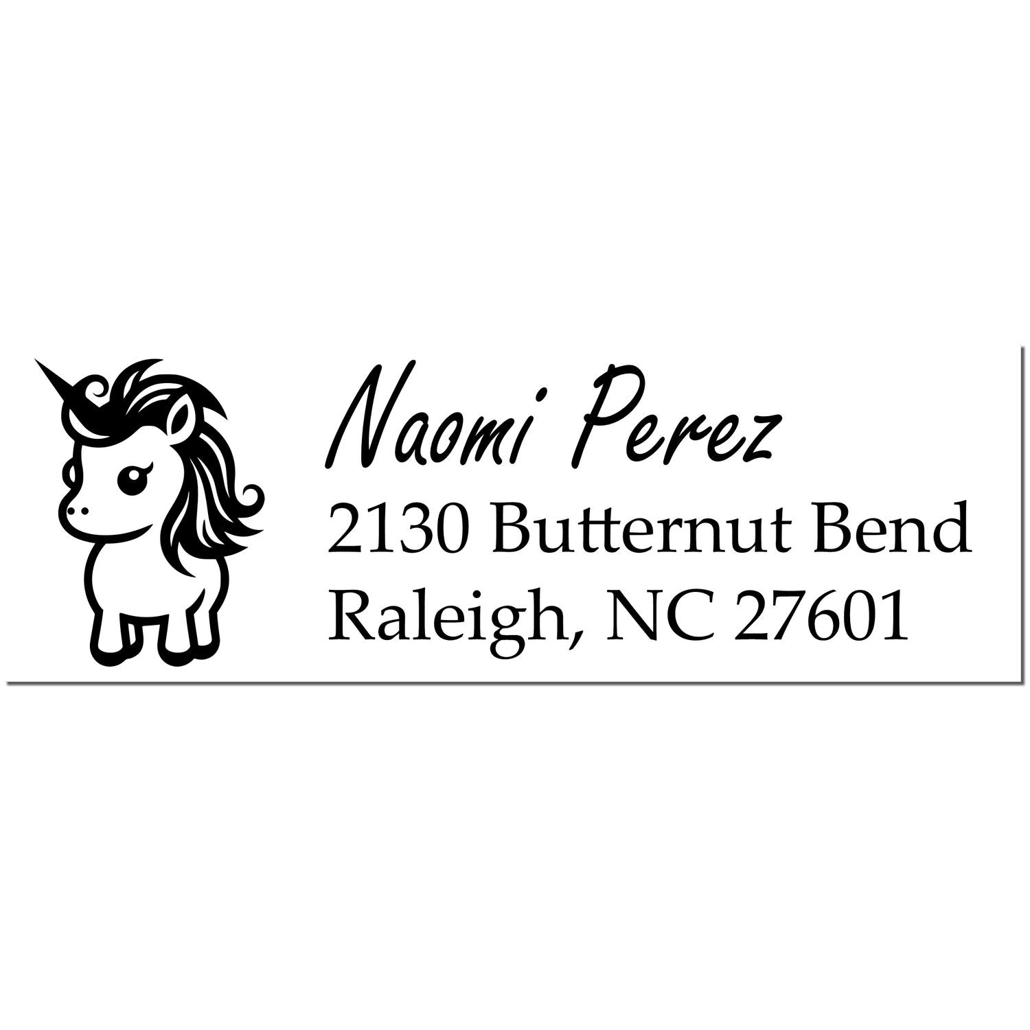 Self-Inking Pearl Pearldream Magical Unicorn Customize Address Stamp