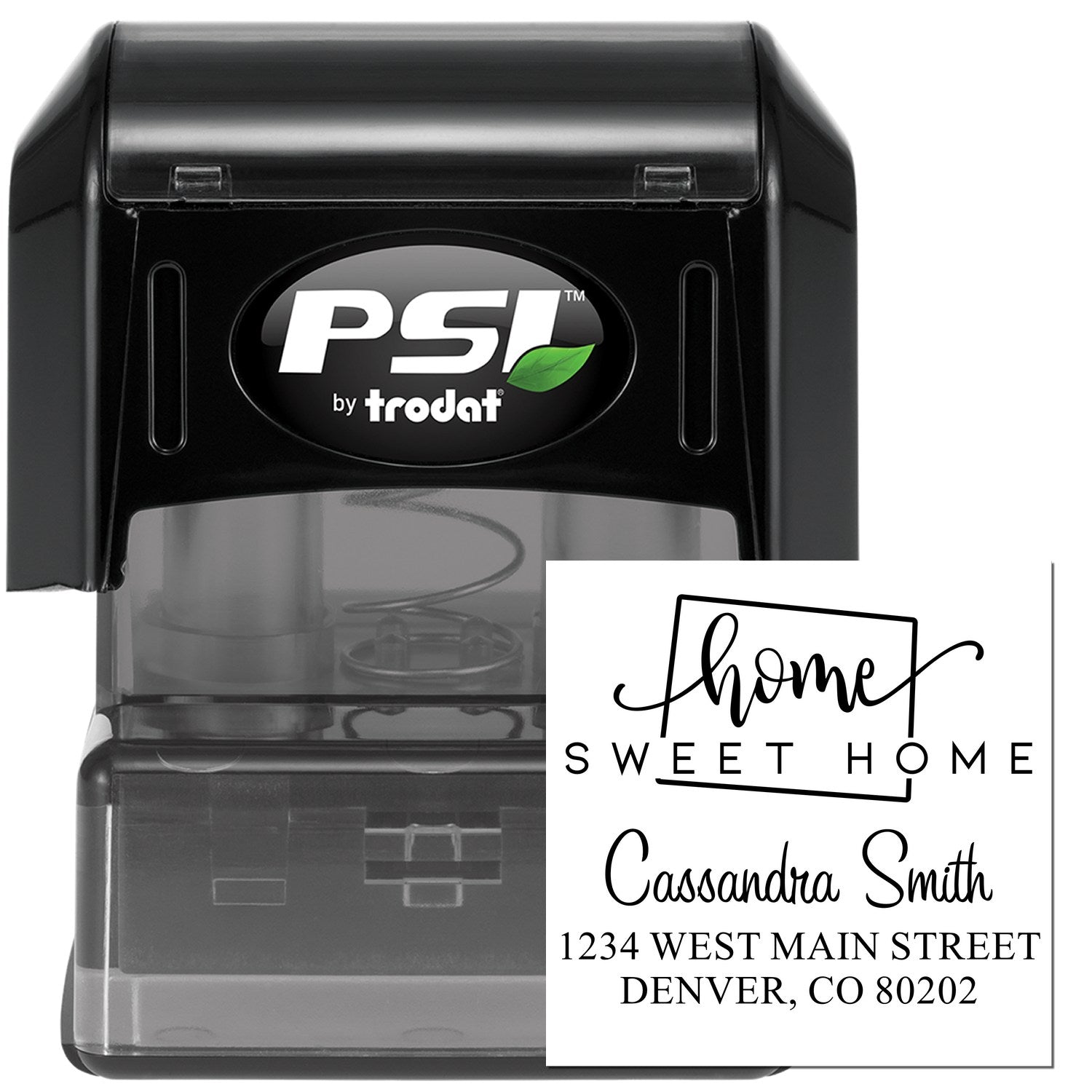 PSI Pre-Inked Home Sweet Home Colorado Personalized Address Return Stamp