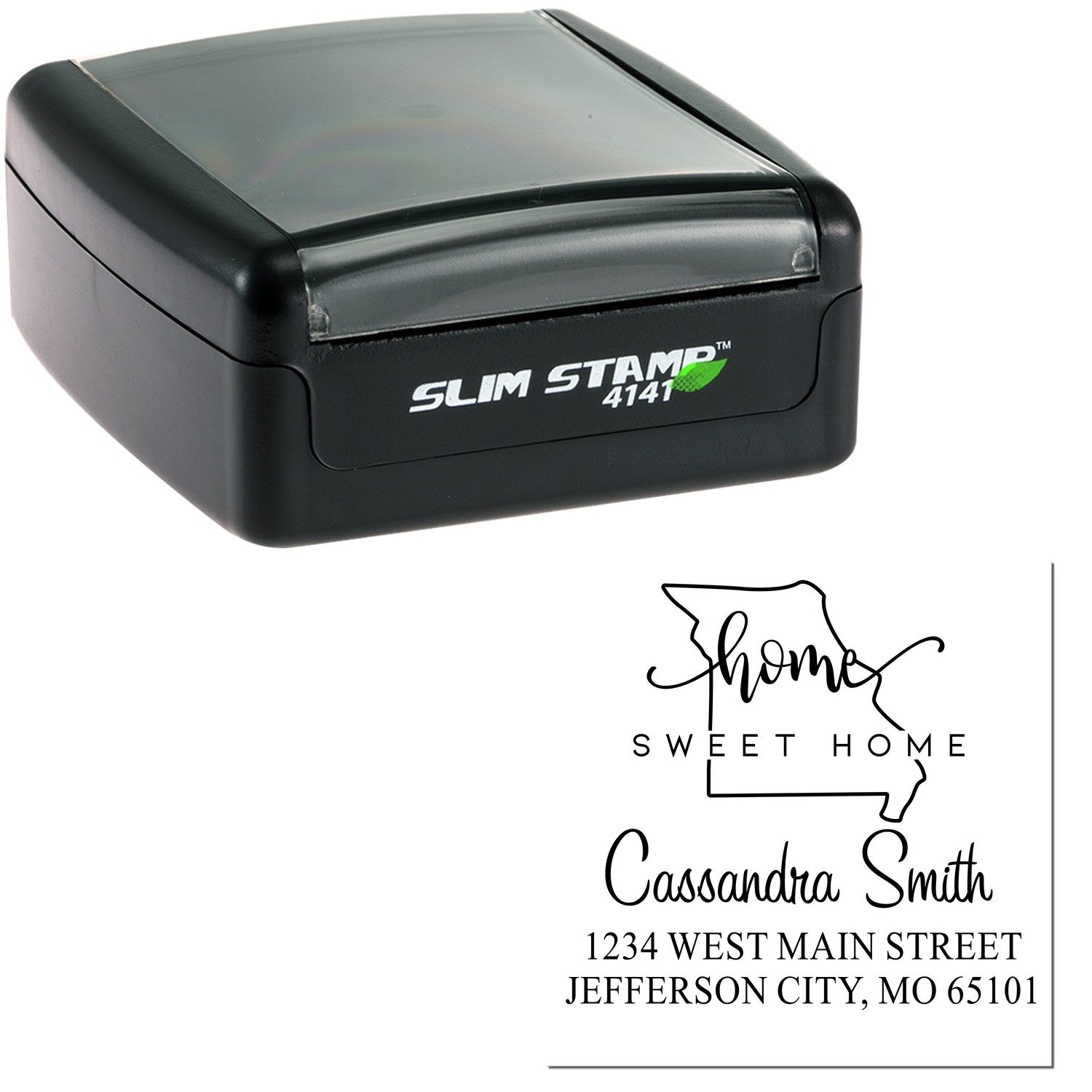 Slim Home Sweet Home Missouri Custom Mailing Stamp