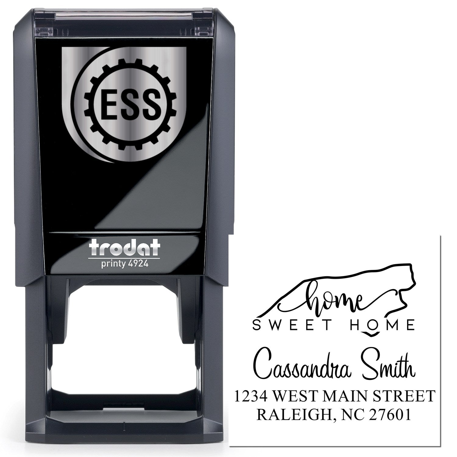 Self-Inking Home Sweet Home North Carolina Custom Address Stamper