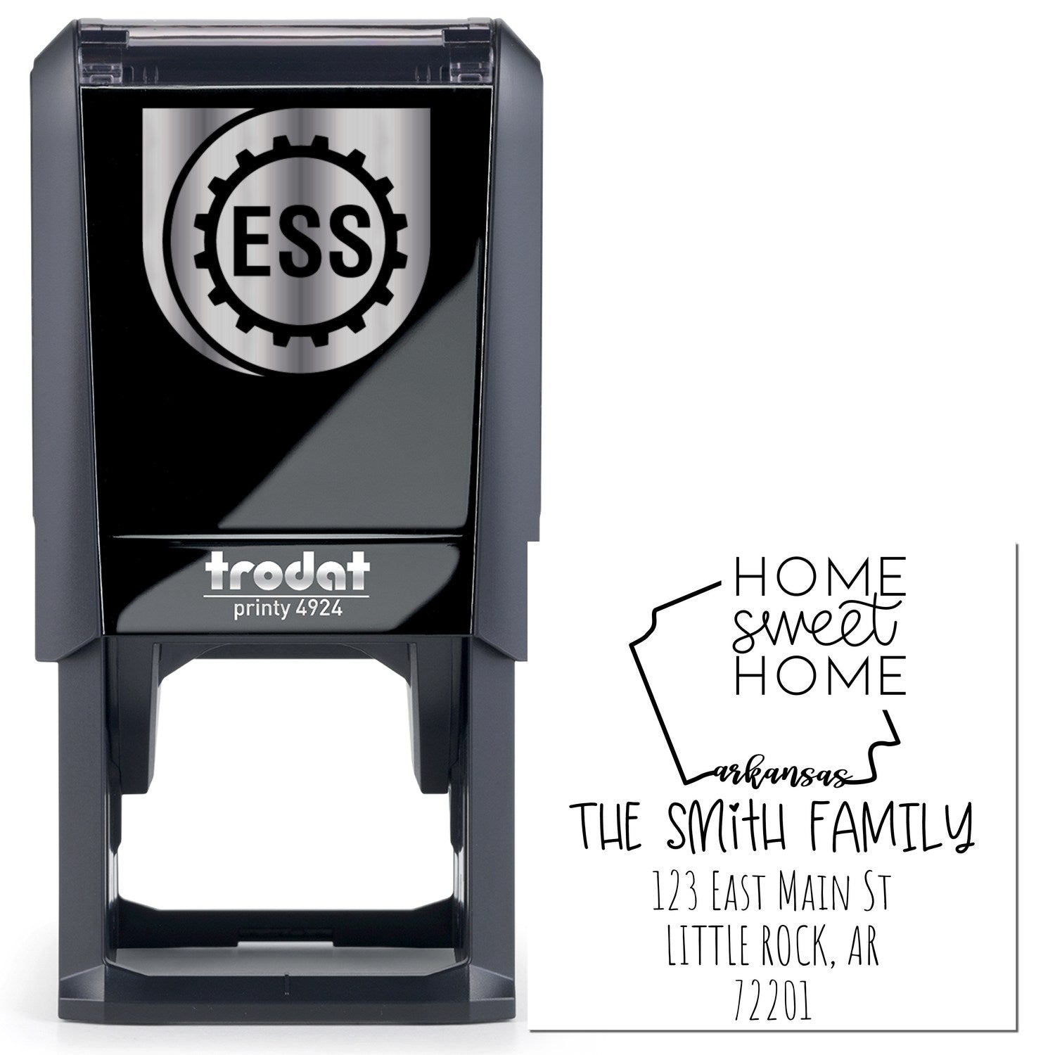 Self-Inking Arkansas Home Sweet Home Custom Address Return Rubber Stamp