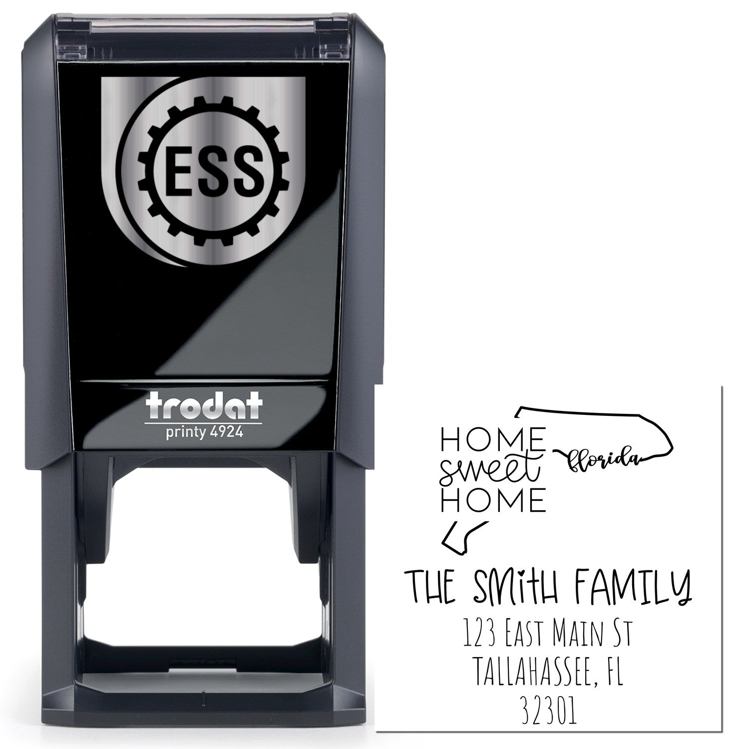 Self-Inking Florida Home Sweet Home Custom Mail Address Stamper