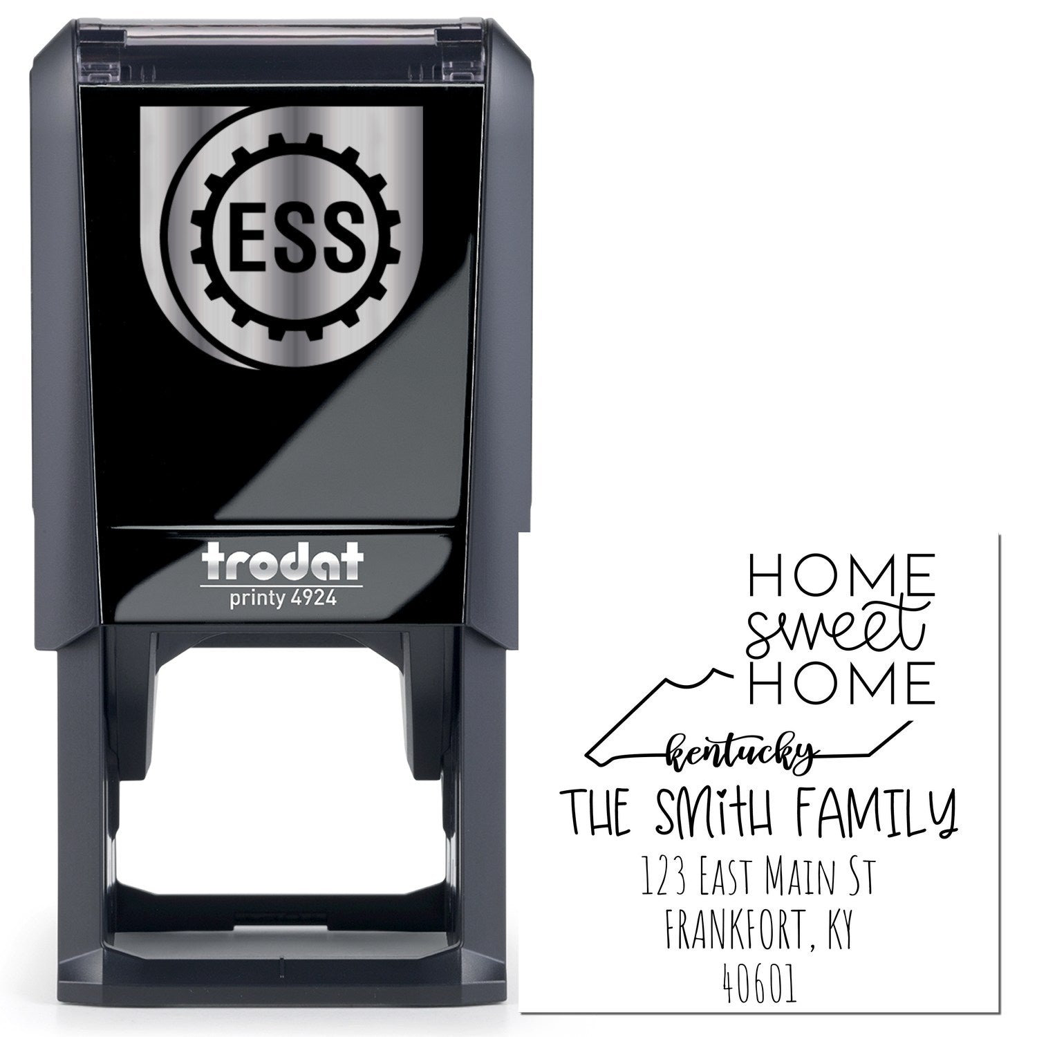 Self-Inking Kentucky Home Sweet Home Custom Address Label Stamp