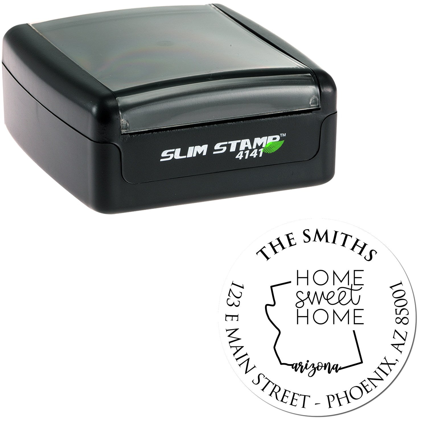 Slim Arkansas State Home Sweet Home Custom-Made Mail Pre-Inked Stamp