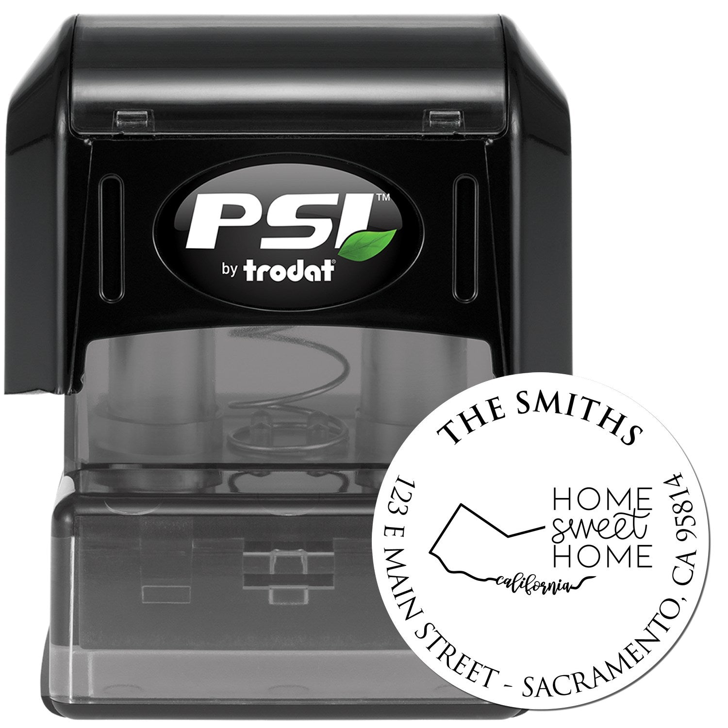 Round PSI California State Home Sweet Home Mail Stamper