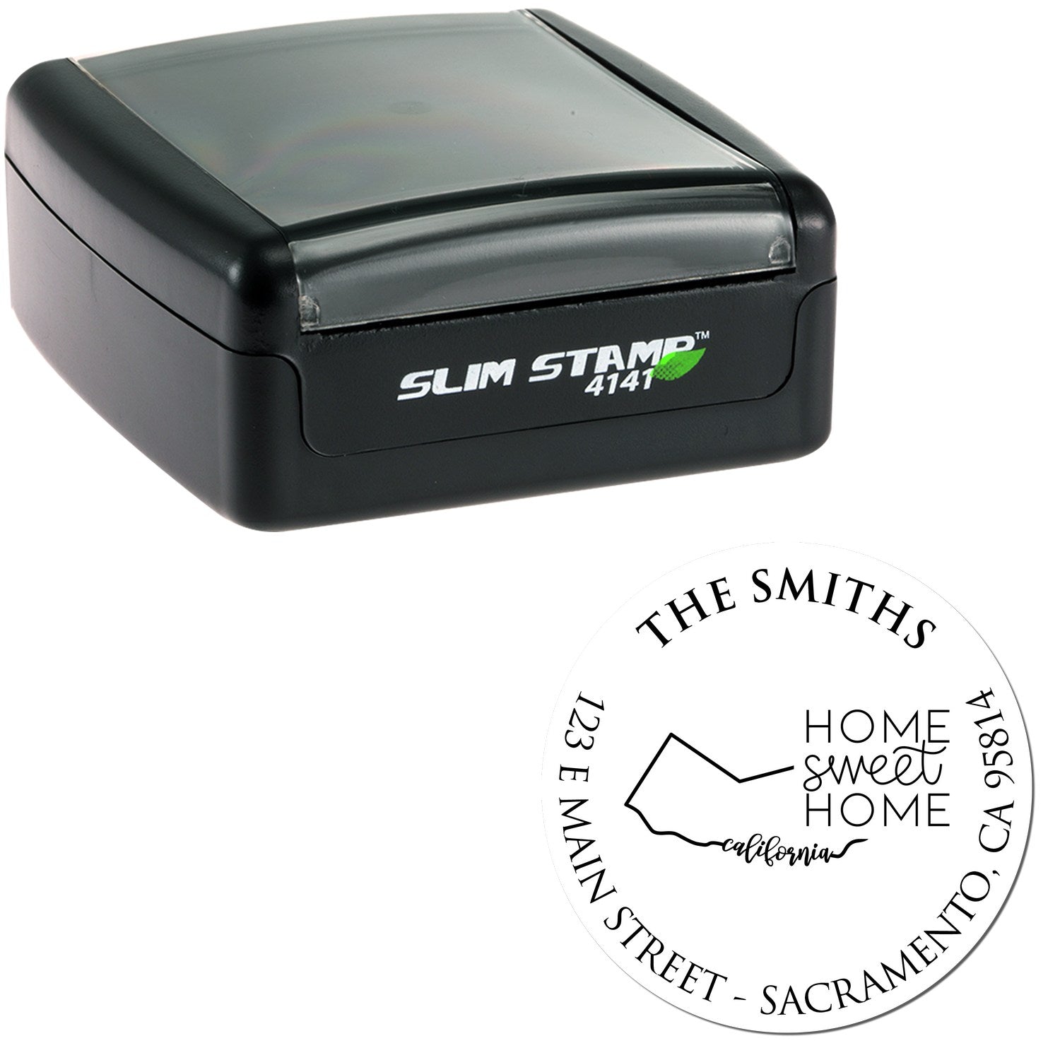 Slim California State Home Sweet Home Custom-Made Mail Stamp