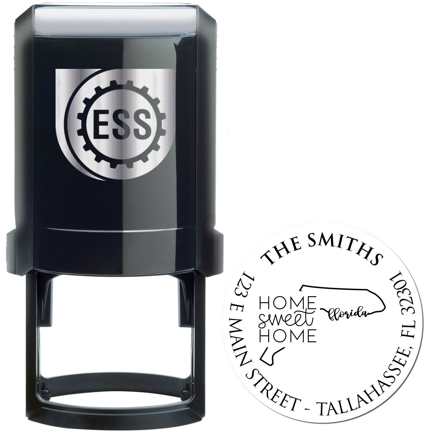 Self-Inking Round Florida State Home Sweet Home Personalized Mail Stamp