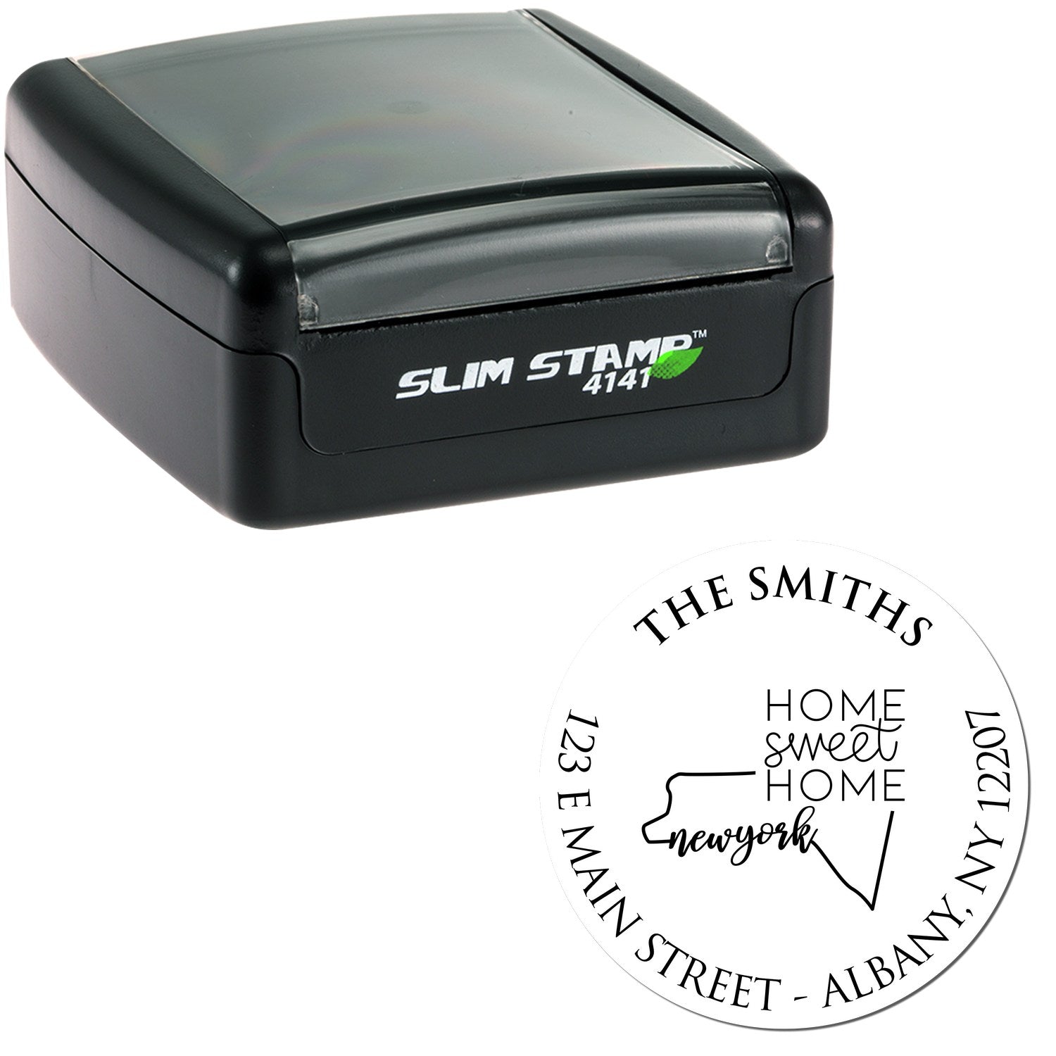 Slim New York State Home Sweet Home Mail Address Stamp