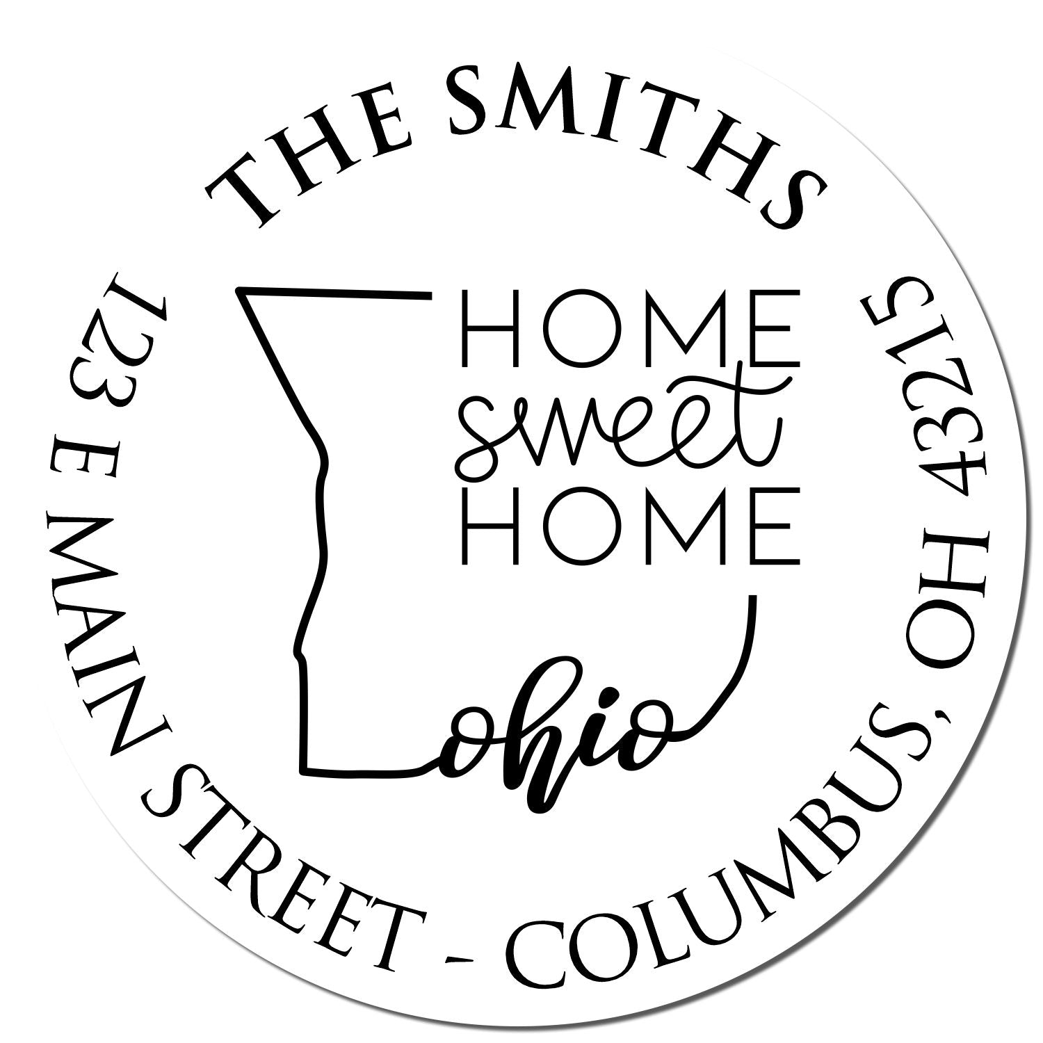 Slim Ohio State Home Sweet Home Mail Stamp